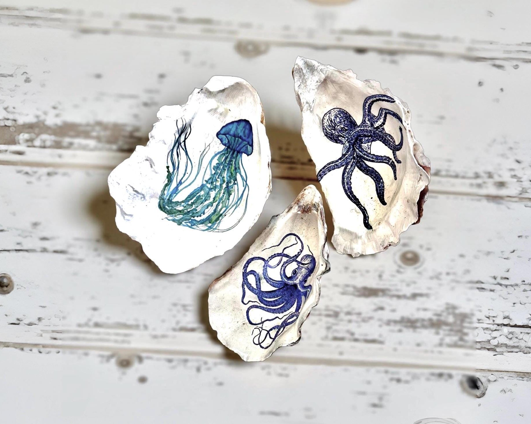 Austernschalen | Austern handgemalt | Schmuckschale | Trauringe | handbemalte Oyster | Ringschale