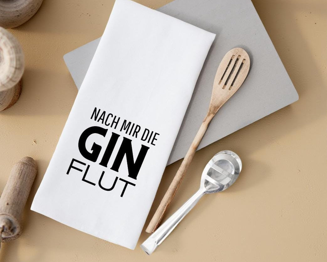 Geschirrtuch | Nach mir die Gin Flut | lustiger Spruch