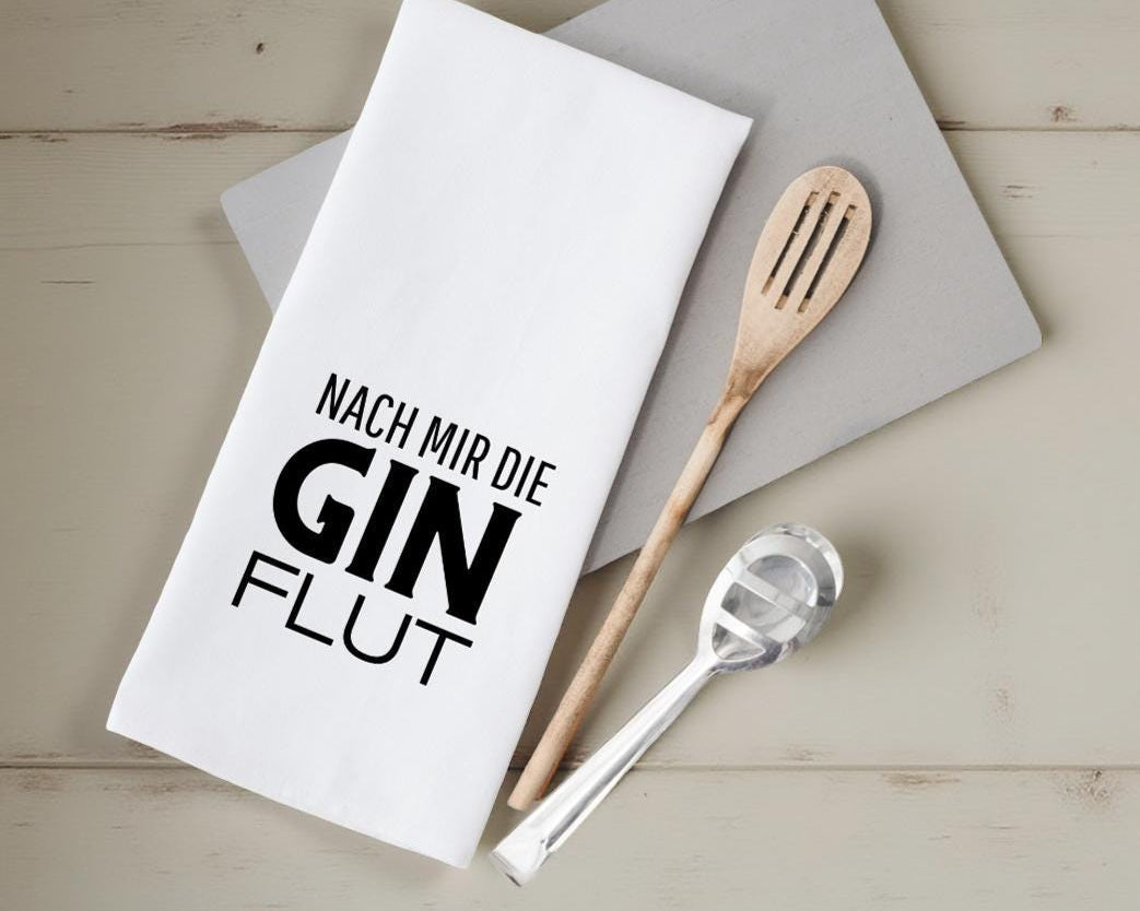 Geschirrtuch | Nach mir die Gin Flut | lustiger Spruch