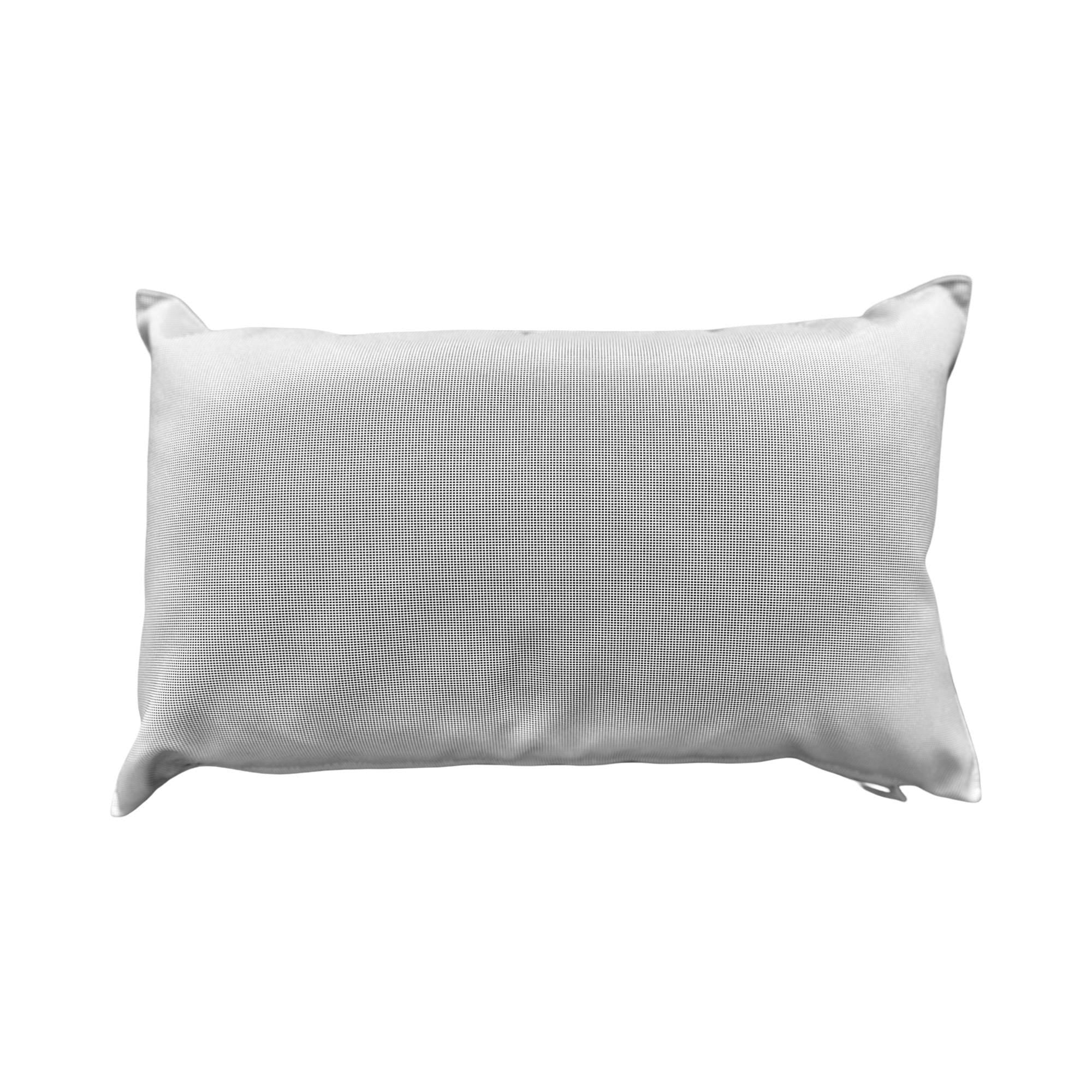 Outdoor Kissen | hellgrauer Kissenbezug wasserabweisend für Terrasse Balkon 30 x 50 cm Strukturierte Oberfläche