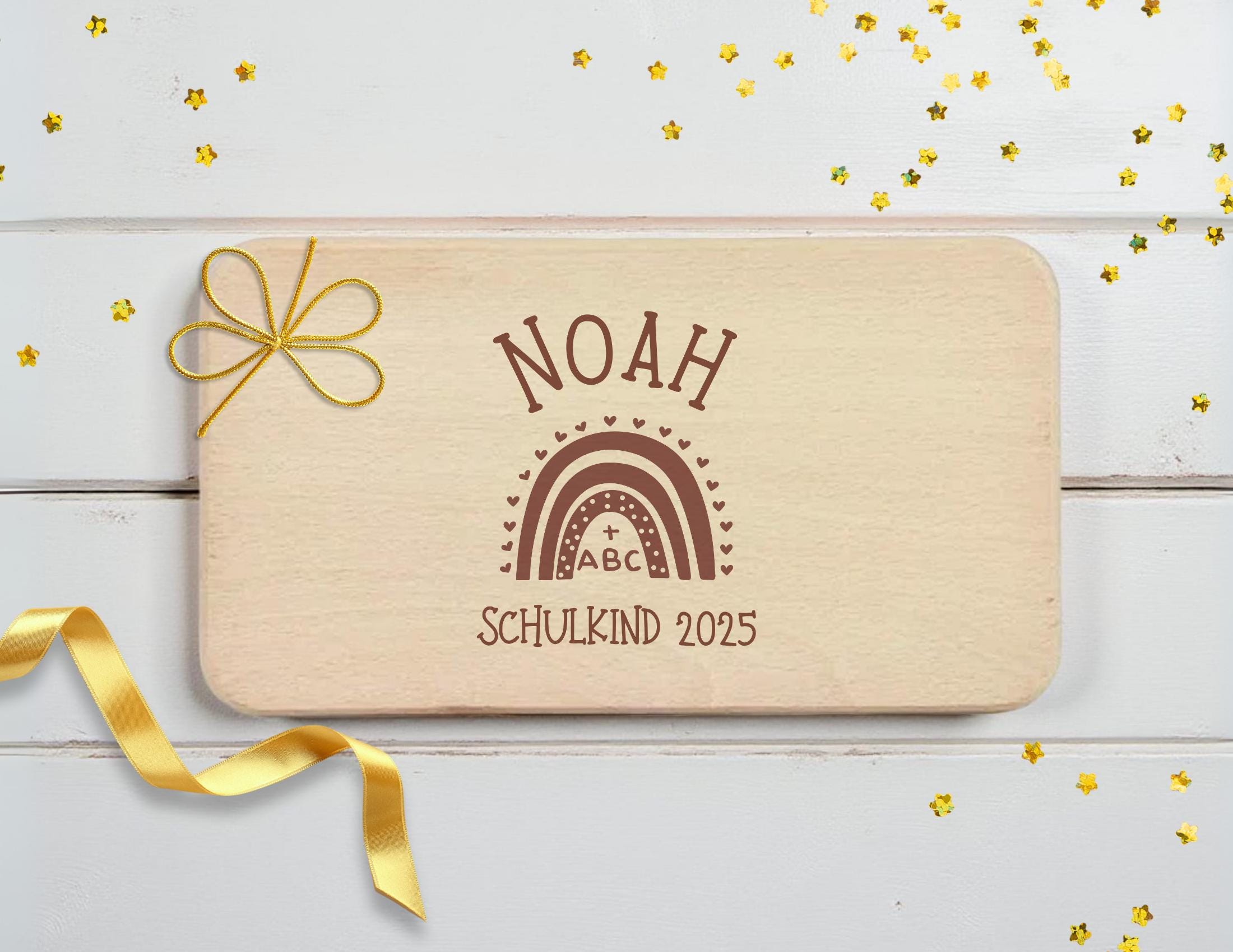 Personalisiertes Kinder Frühstücksbrettchen Einschulung | Lasergravur | Buchenholz | Endlich Schulkind | Erstklassig