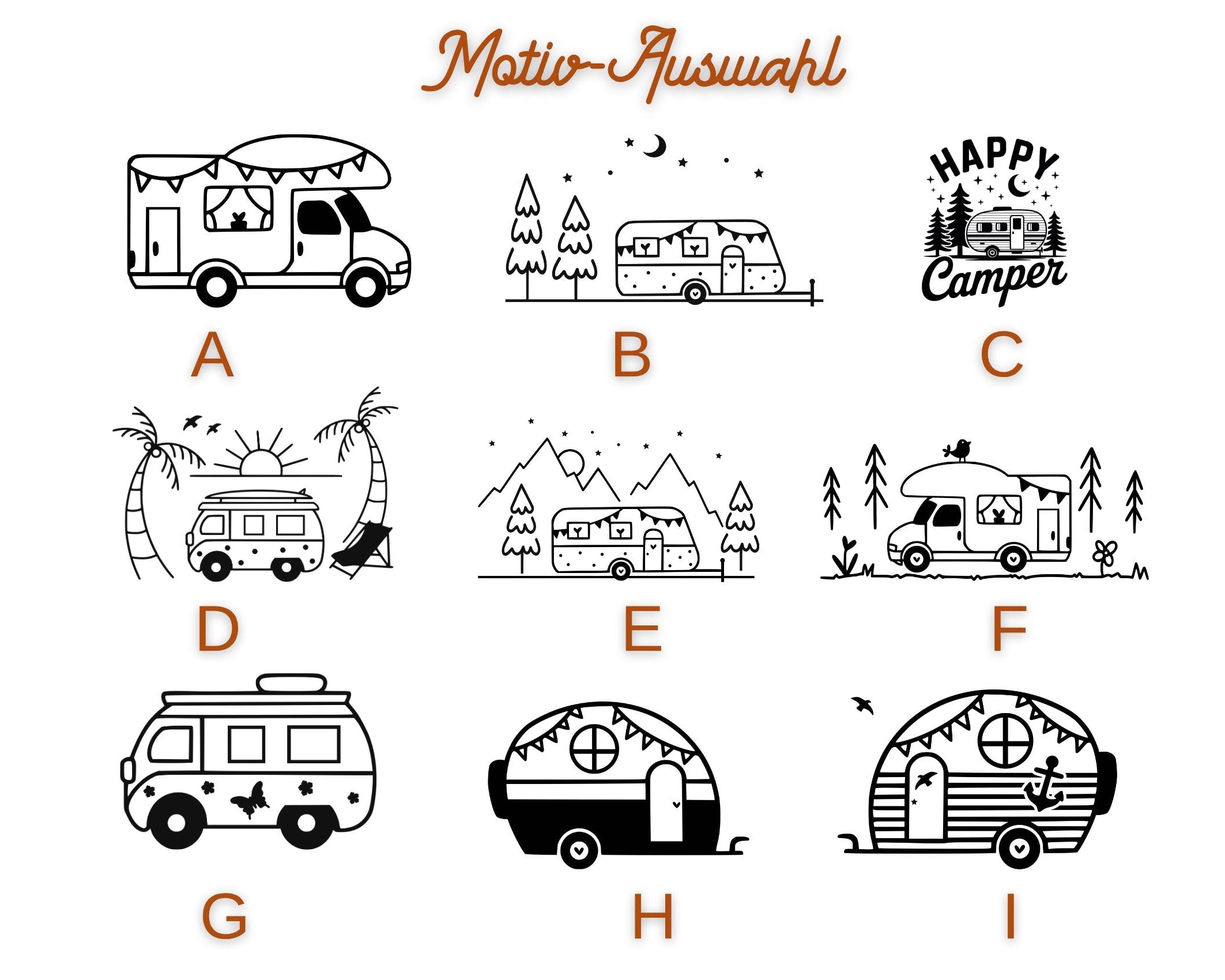 Personalisiertes Frühstücksbrettchen für Camper | Lasergravur | Buchenholz | Geschenkidee Camping mit Namen