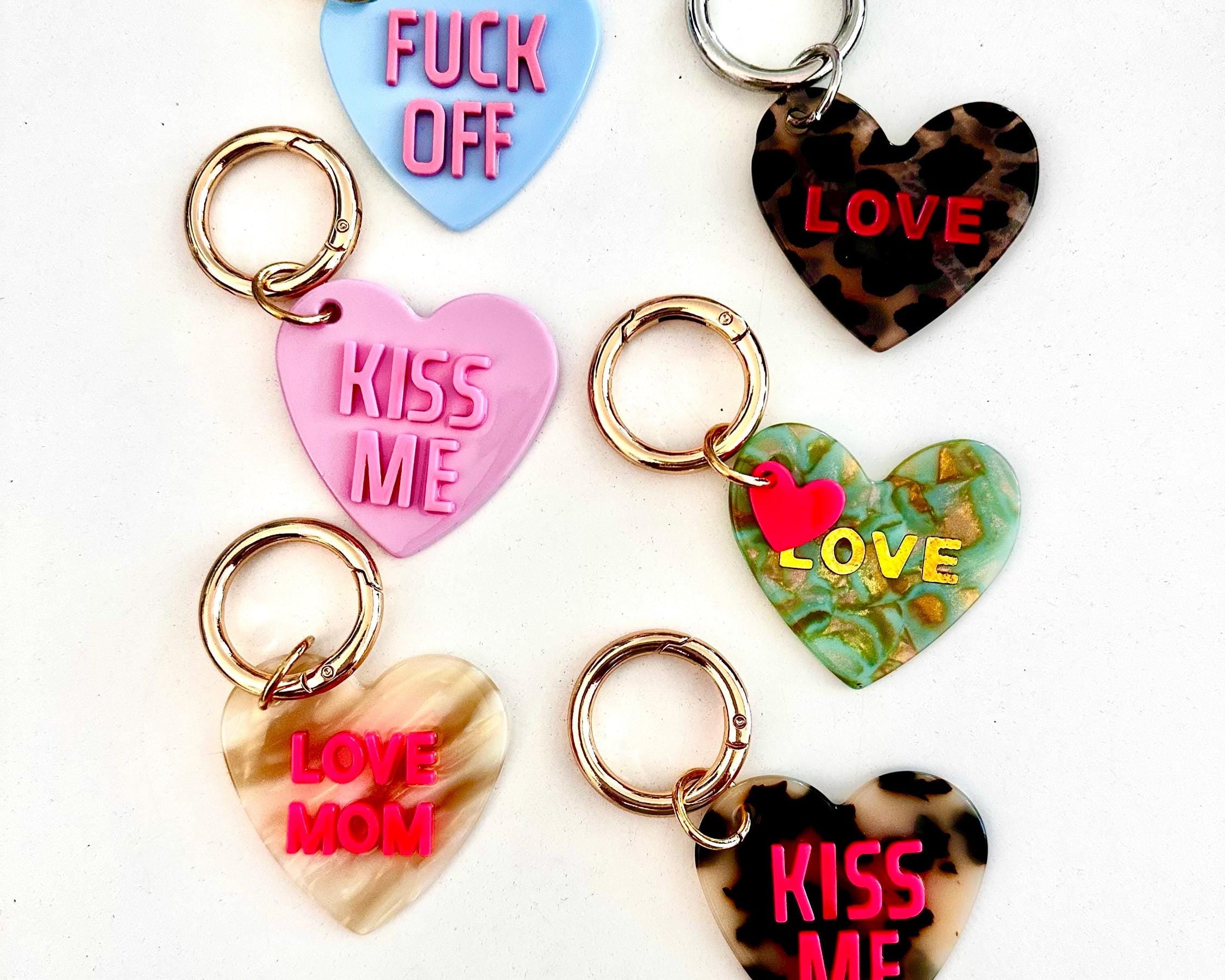 Herz Anhänger am großen goldenen Karabiner | Charm für Taschen | Schlüsselanhänger | Taschenschmuck Taschenanhänger | Bag Charm