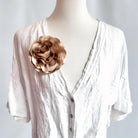 Blüten Brosche aus Satin | Blumen Brosche | Anstecker | Rose zum Anstecken