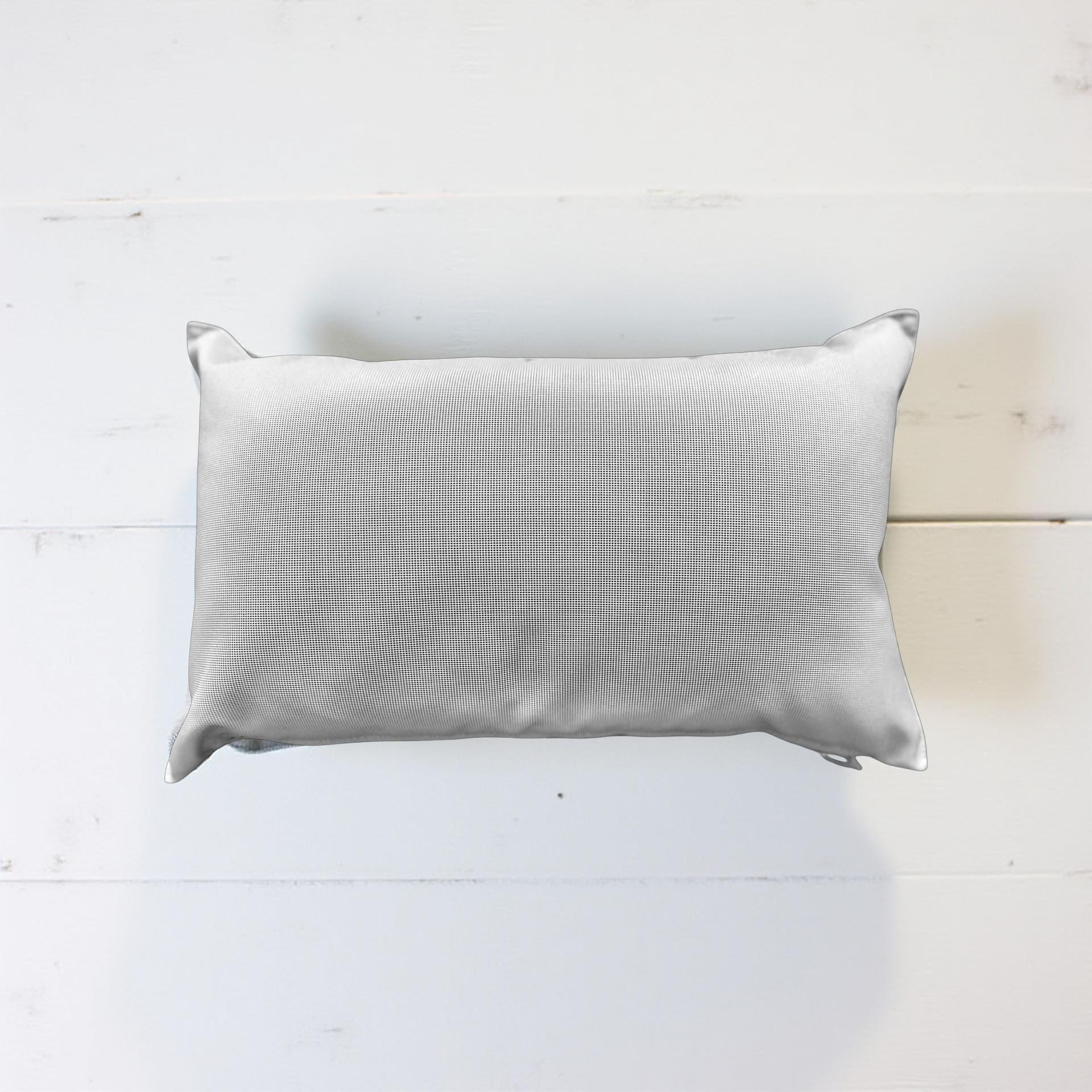 Outdoor Kissen | hellgrauer Kissenbezug wasserabweisend für Terrasse Balkon 30 x 50 cm Strukturierte Oberfläche