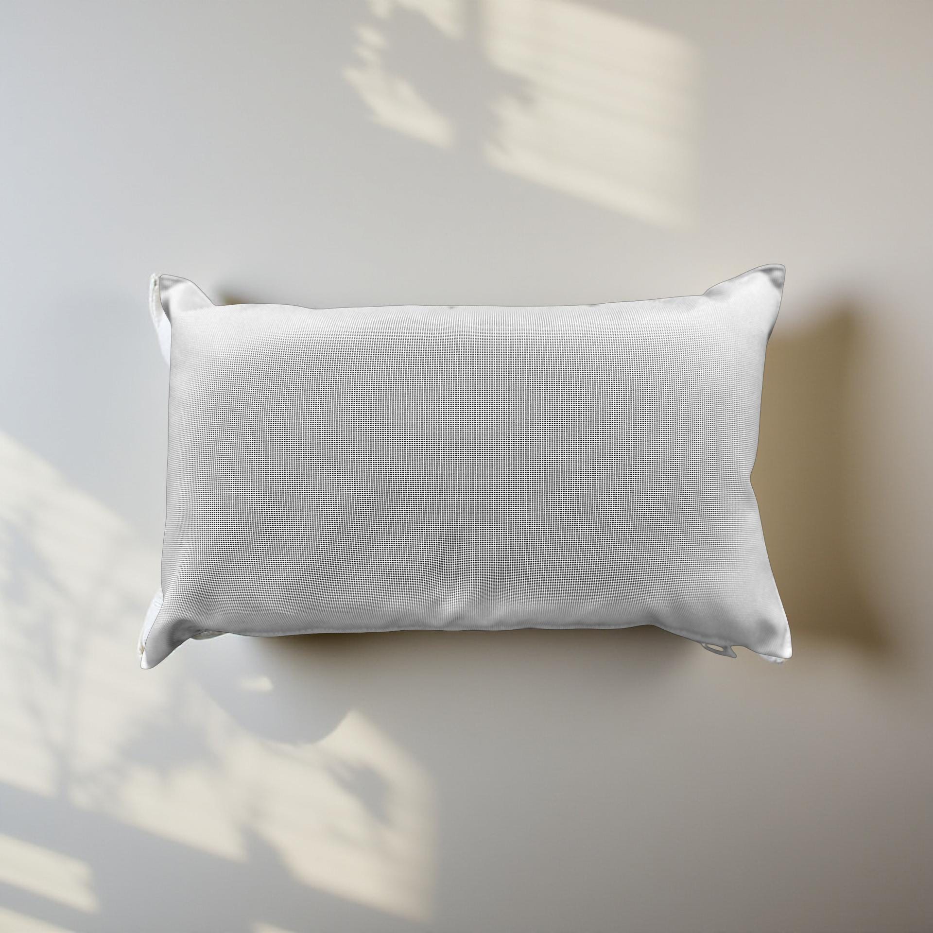 Outdoor Kissen | hellgrauer Kissenbezug wasserabweisend für Terrasse Balkon 30 x 50 cm Strukturierte Oberfläche