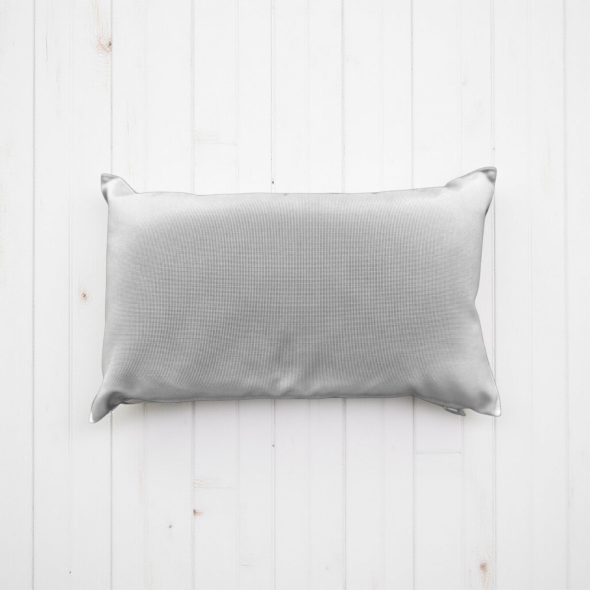 Outdoor Kissen | hellgrauer Kissenbezug wasserabweisend für Terrasse Balkon 30 x 50 cm Strukturierte Oberfläche