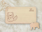 Personalisiertes Kinder Frühstücksbrettchen mit Tier & Namen | Lasergravur | Buchenholz | Löwe, Giraffe, Fuchs, Nilpferd, Bär, Elefant