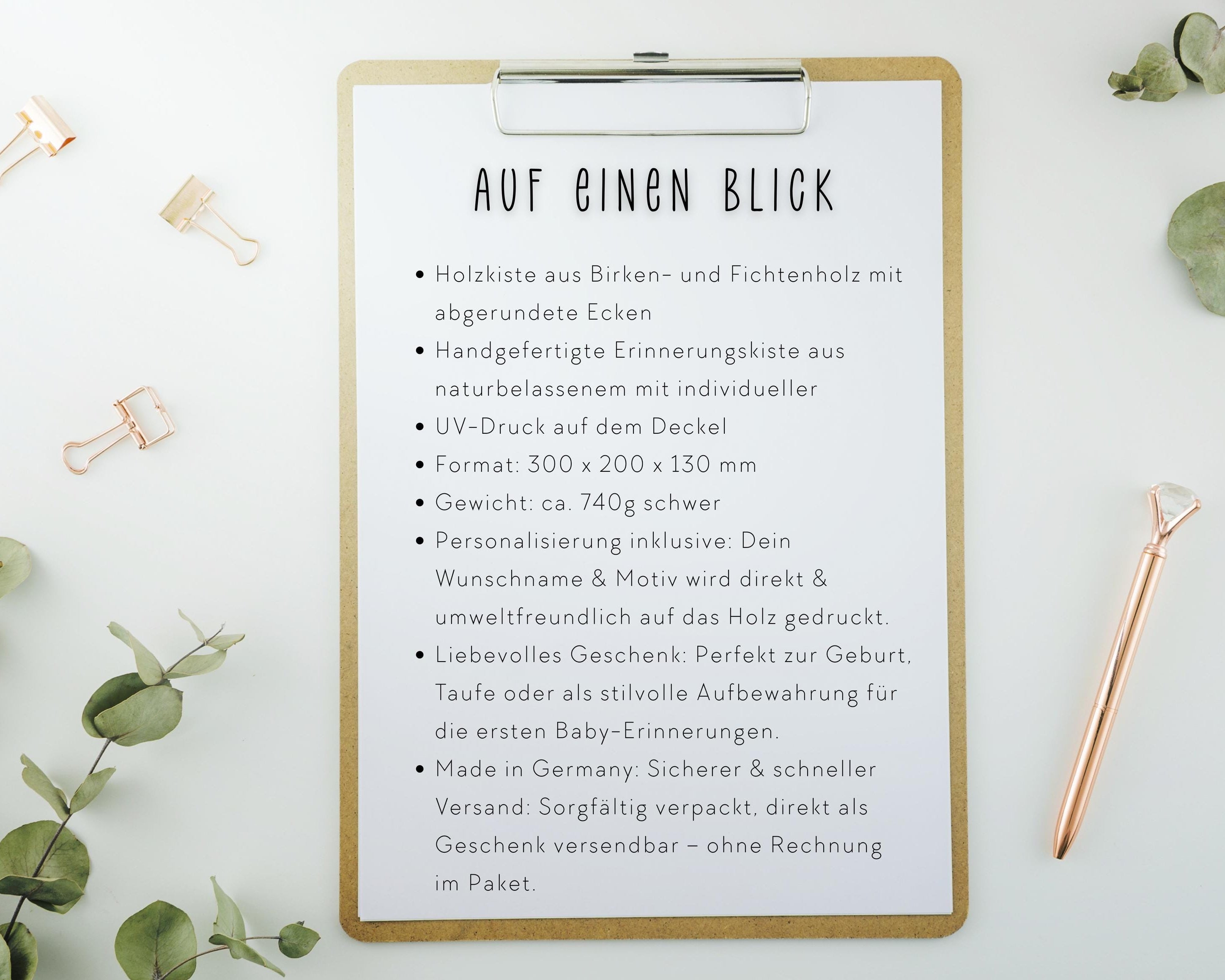 Erinnerungskiste | personalisiert | Baby | Tier-Motiv | Holz Erinnerungsbox | Babygeschenk | Taufe | Geschenkidee Geburt | Auswahl 8 Tiere