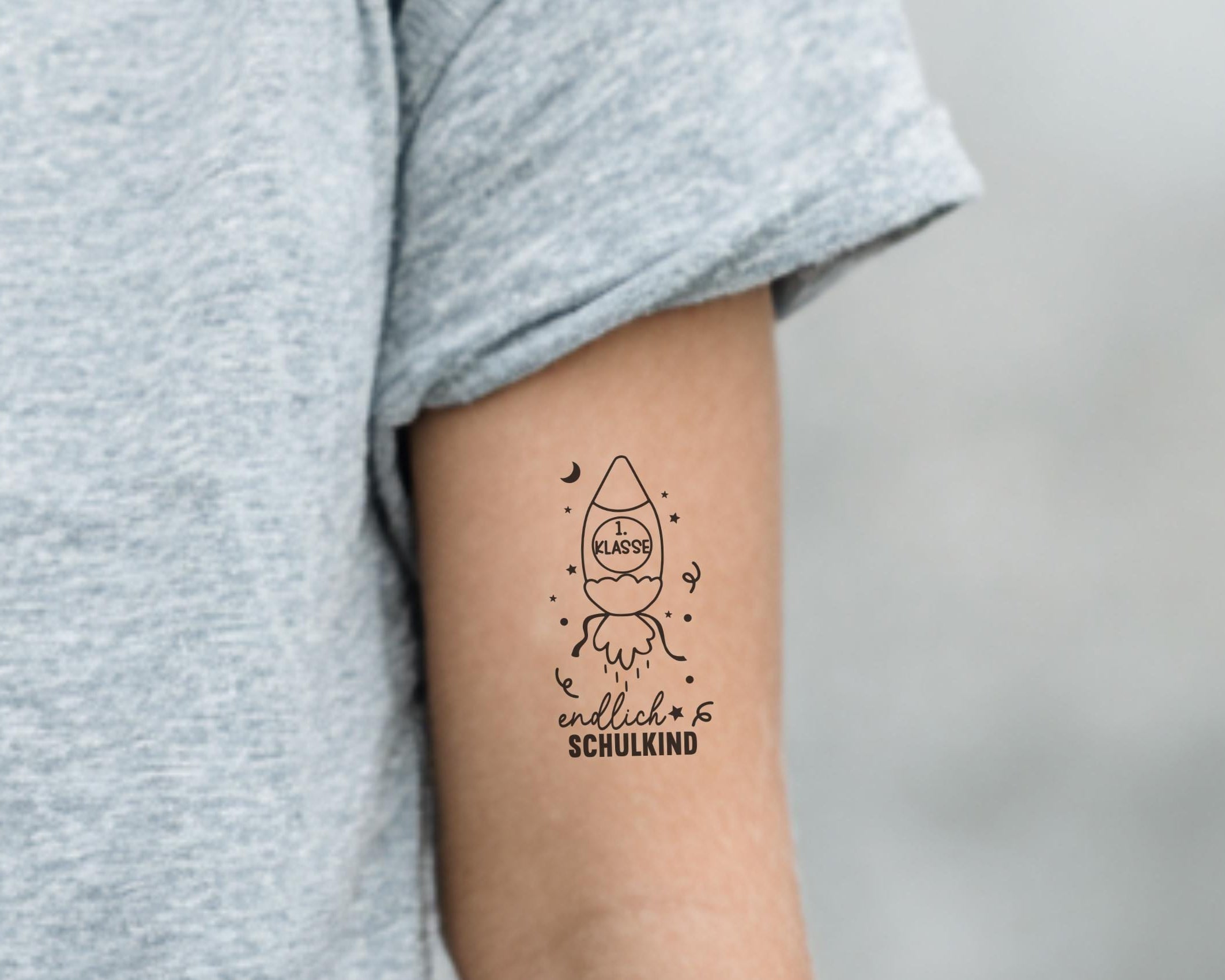 Schulkind | personalisierbare Tattoos zum Schulanfang | Kindertattoo mit Namen | 24er Set | für Jungs & Mädchen 1. Schultag | zum Schulstart