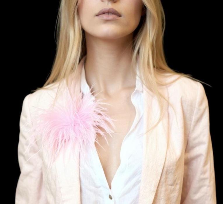 Federbrosche | Brosche Federn | Anstecknadel und Clip | Federball zum Anstecken | viele Farben