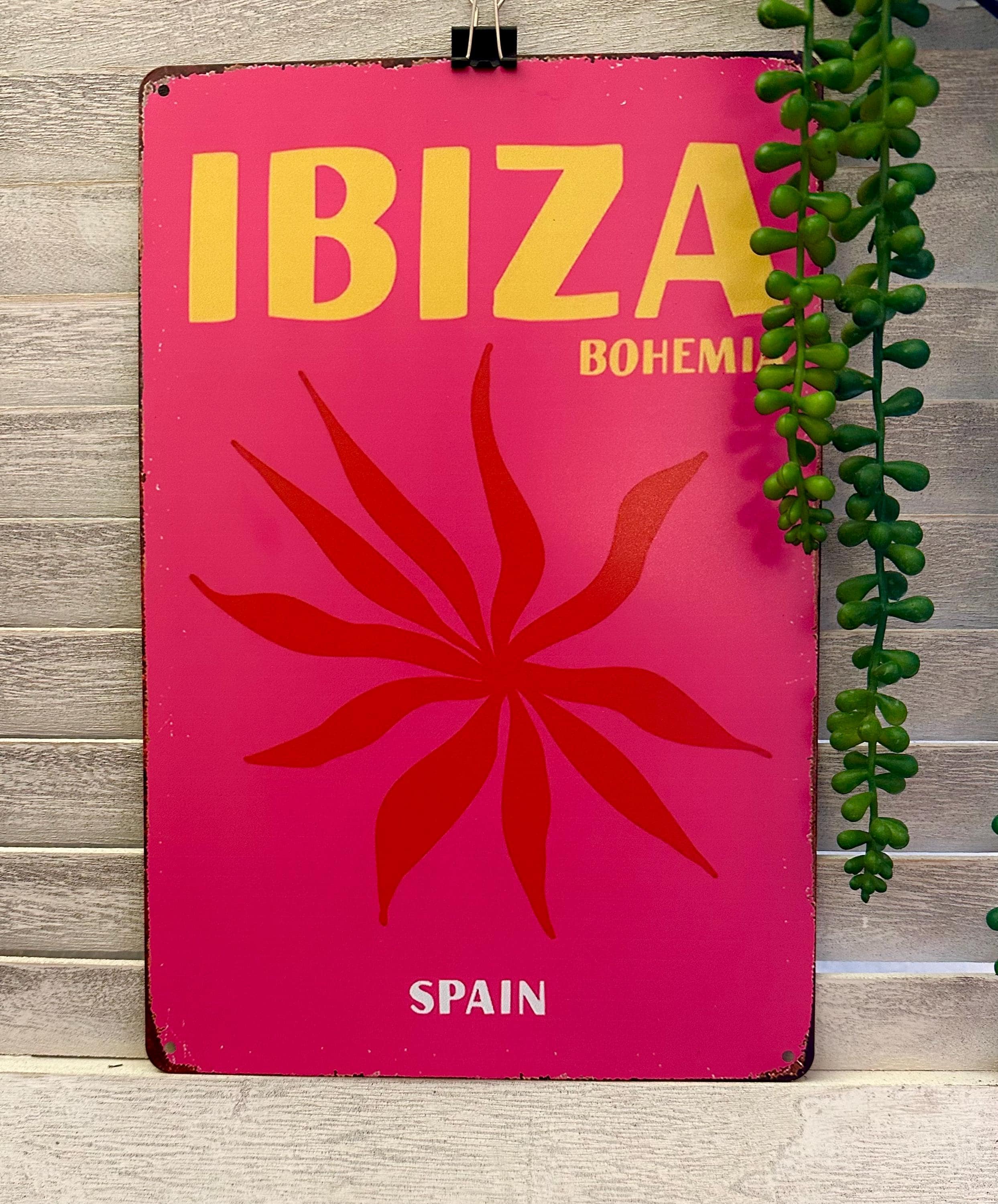 Metall Schilder | Shabby Chic Look | Ibiza | La Dolce Vita | Champagne