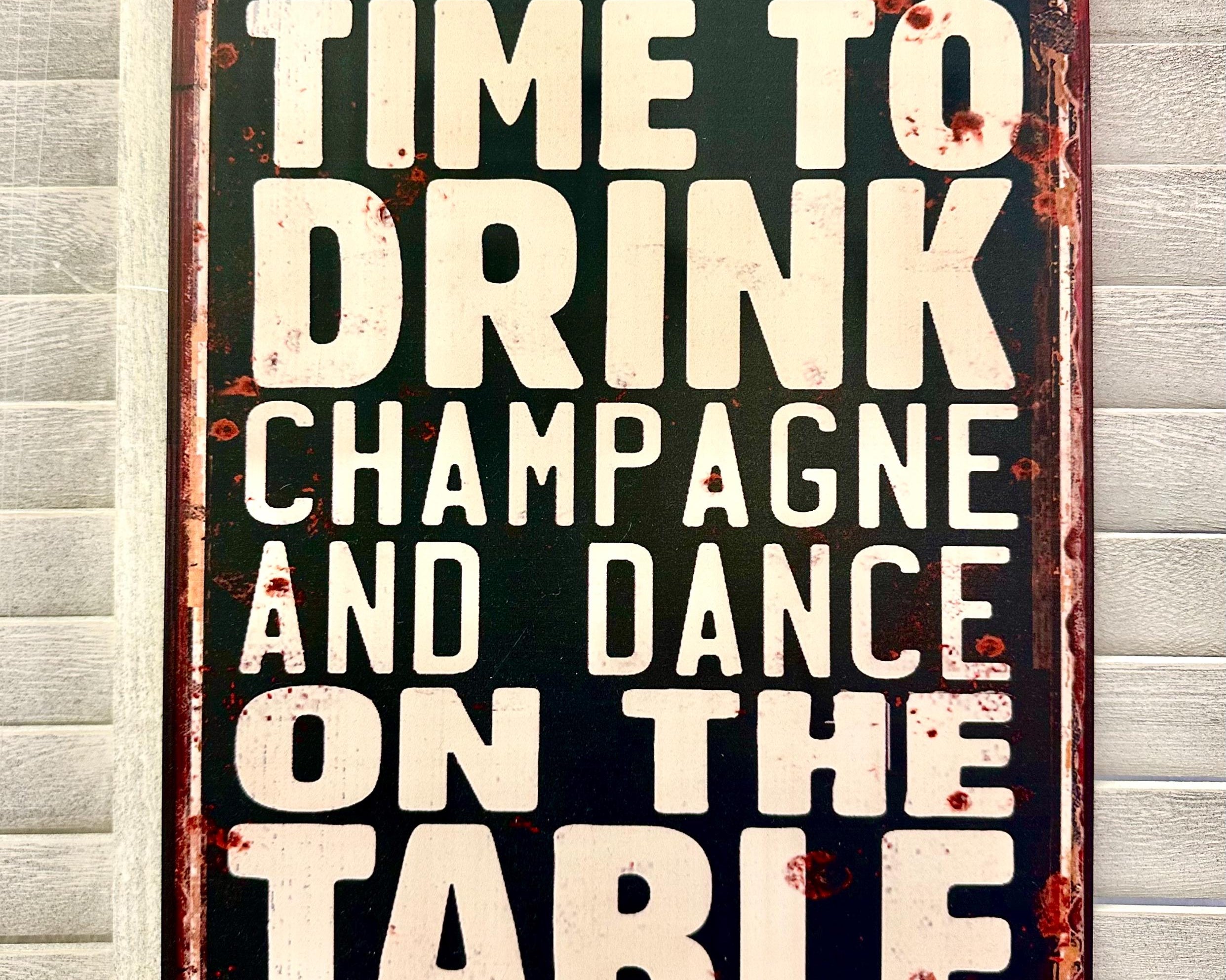 Metall Schilder | Shabby Chic Look | Ibiza | La Dolce Vita | Champagne