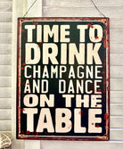 Metall Schilder | Shabby Chic Look | Ibiza | La Dolce Vita | Champagne