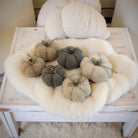 Deko Kürbisse | Stoff mit Holz | verschiedene Größen und Materialien | Boucle Filz Keramik Halloween Herbst Dekoration