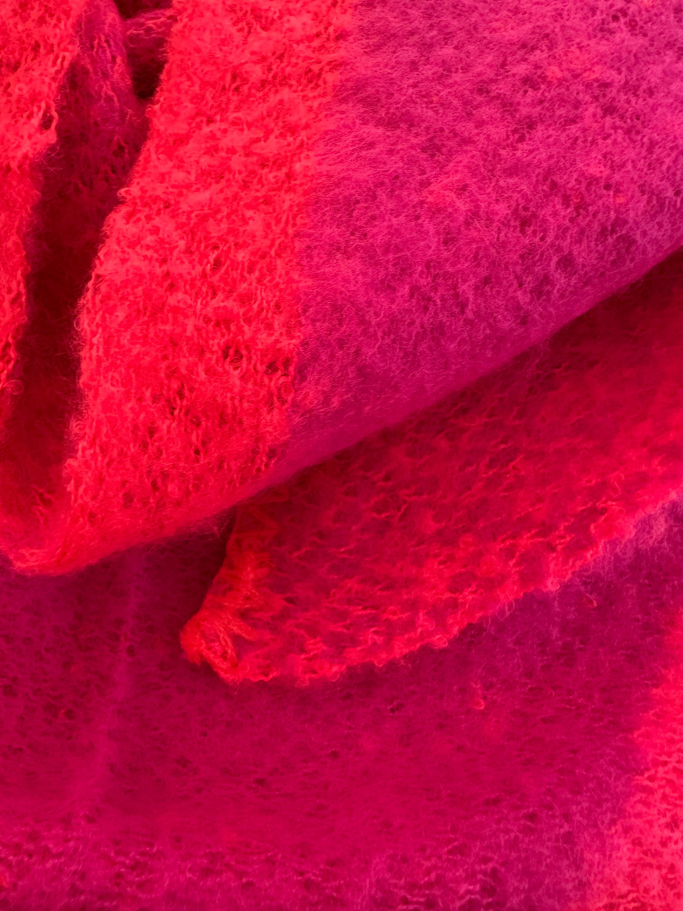 Schal | Dreieckstuch pink & neonpink | 170 x 115 cm