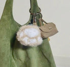 Plüsch Pfote | Anhänger für Tasche oder Schlüssel | Taschenschmuck Taschenanhänger | Bag Charm | grau, rosa oder beige