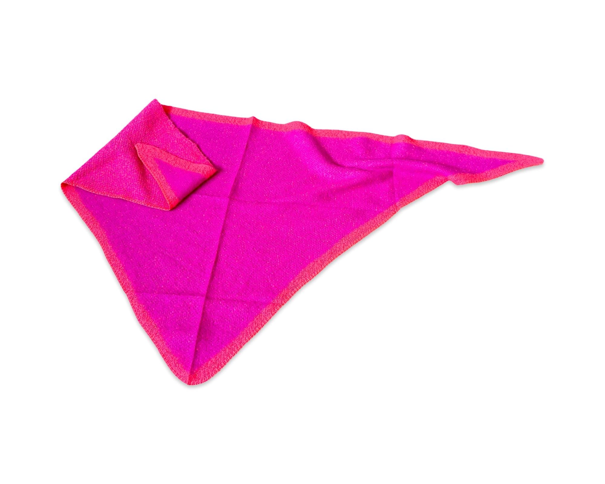 Schal | Dreieckstuch pink & neonpink | 170 x 115 cm