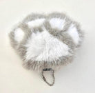 Plüsch Pfote | Anhänger für Tasche oder Schlüssel | Taschenschmuck Taschenanhänger | Bag Charm | grau, rosa oder beige