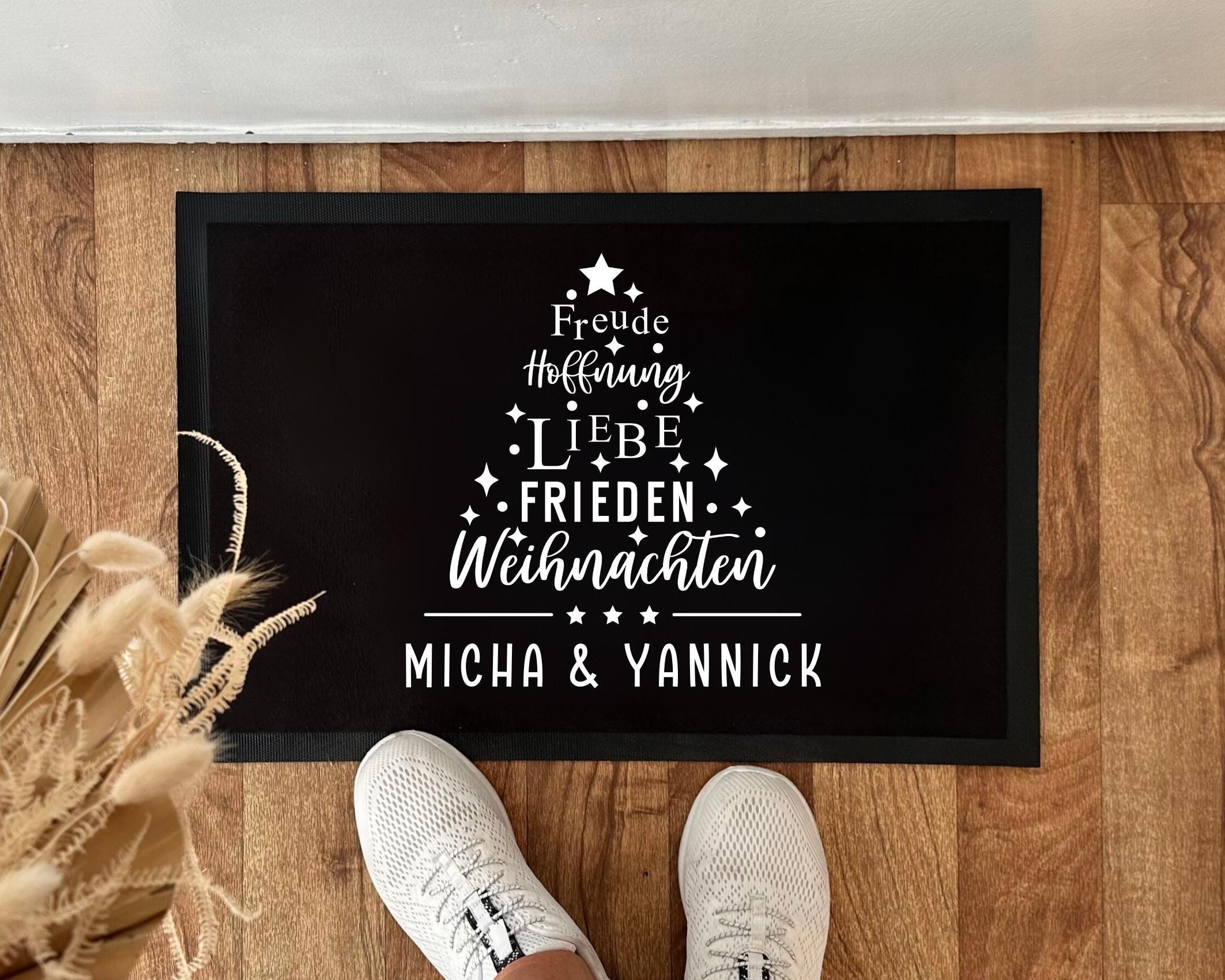 Fußmatte Weihnachten | Tanne personalisiert | Personalisierbarer Fußabtreter