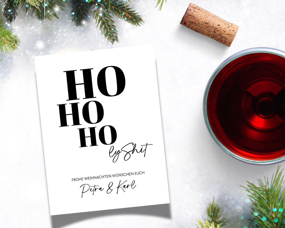 Geschirrtuch | Ho Ho Ho-ly shit | in schwarz oder in weiß