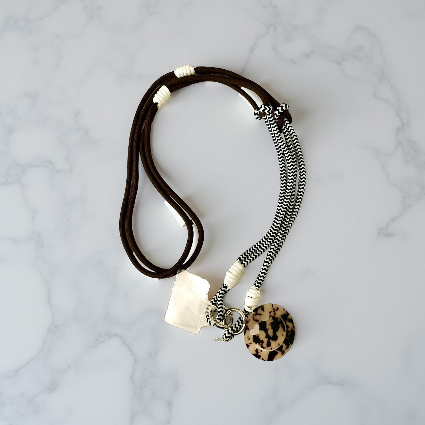 Handykette | Taschenriemen Band | Handygurt mit Knoten schmal | Seil geknotet als Handyband oder Taschengurt - in vielen leuchtenden Farben