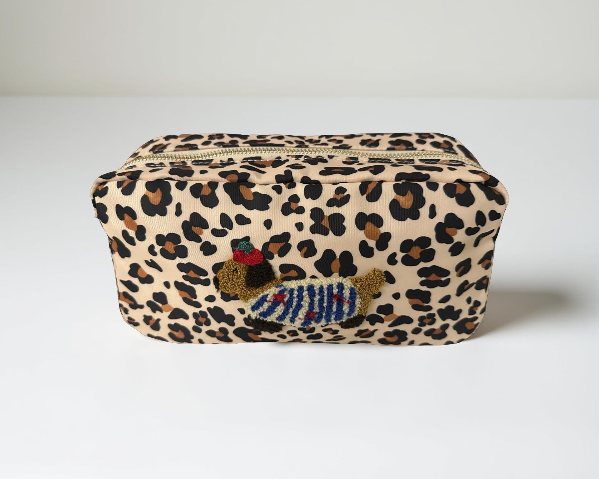 Dackel Kosmetiktaschen | Schminktasche mit Dackelmotiv | Dackel Patch | Geschenk Dackelliebhaber