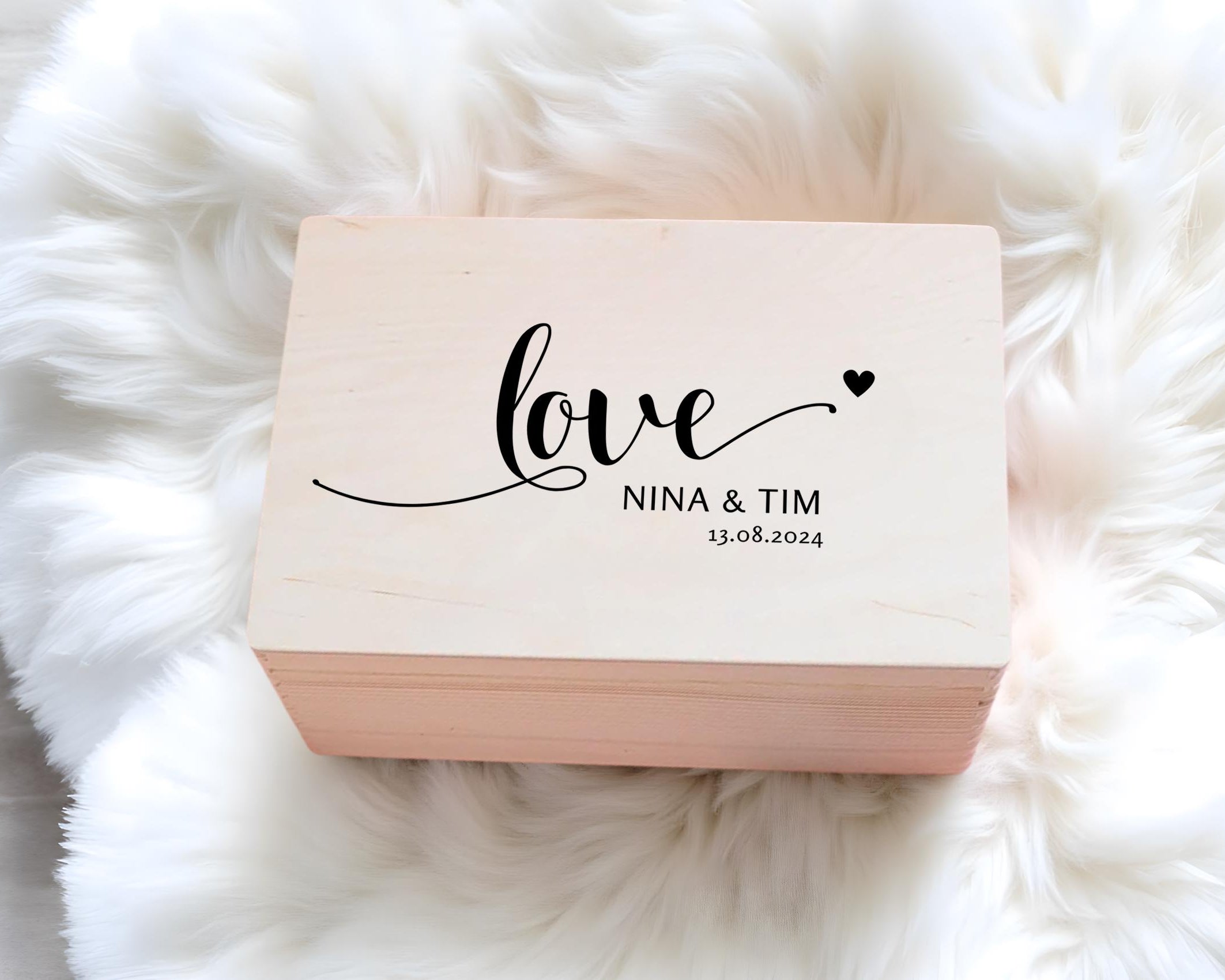 Erinnerungsbox Hochzeit | personalisiert | Brautpaar Namen Datum | Erinnerungen sammeln | Hochzeitsgeschenk | Geschenkidee für Geld schenken