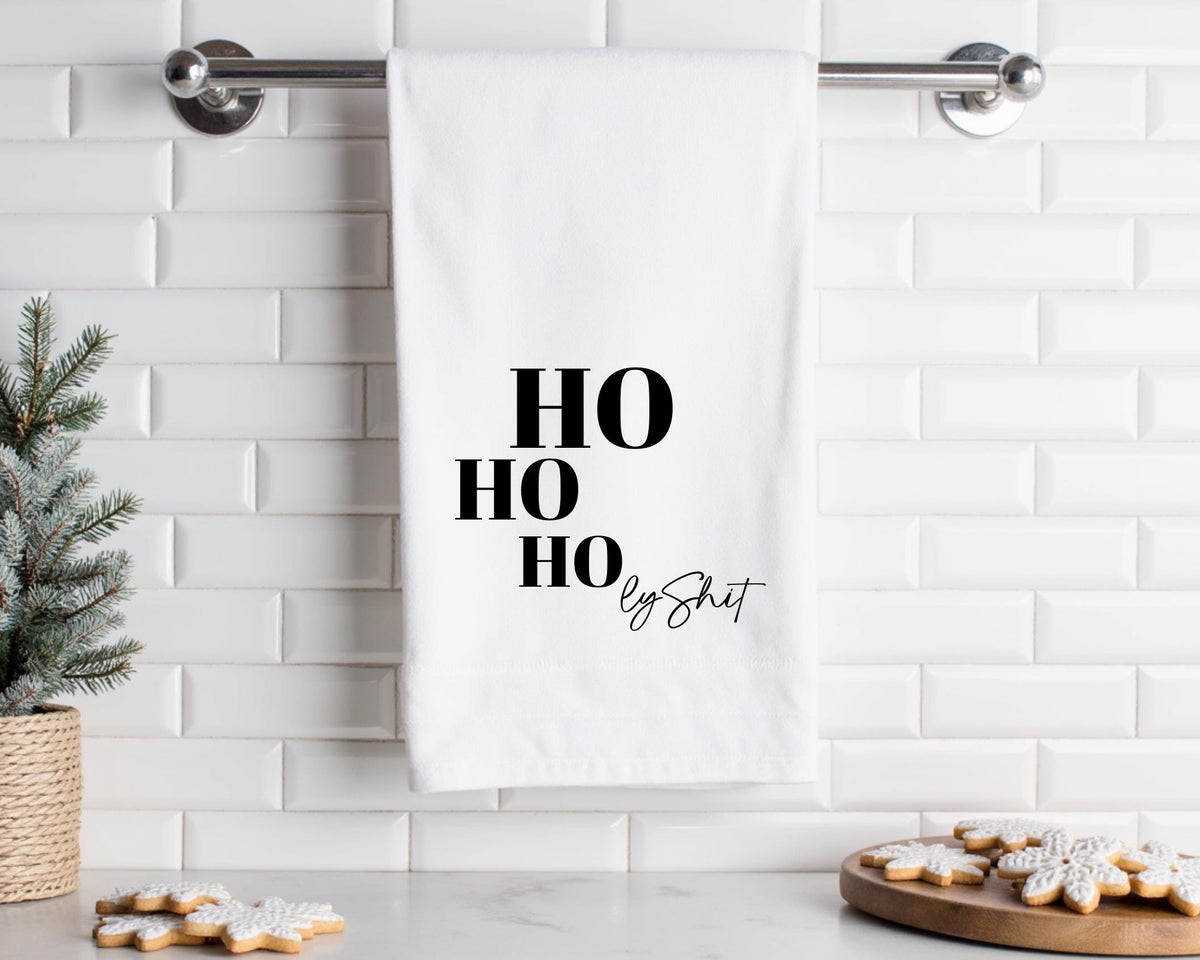 Geschirrtuch | Ho Ho Ho-ly shit | in schwarz oder in weiß