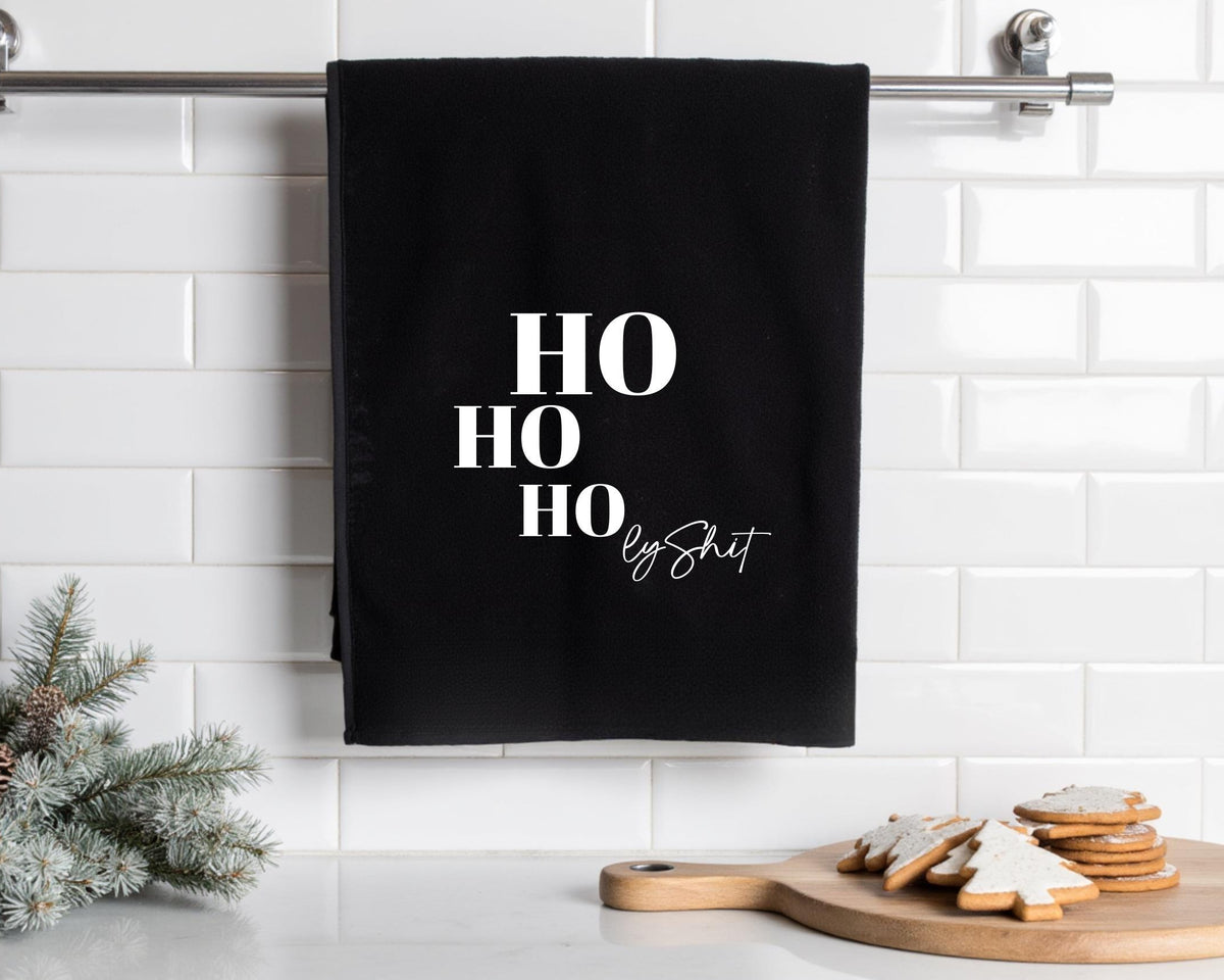 Geschirrtuch | Ho Ho Ho-ly shit | in schwarz oder in weiß