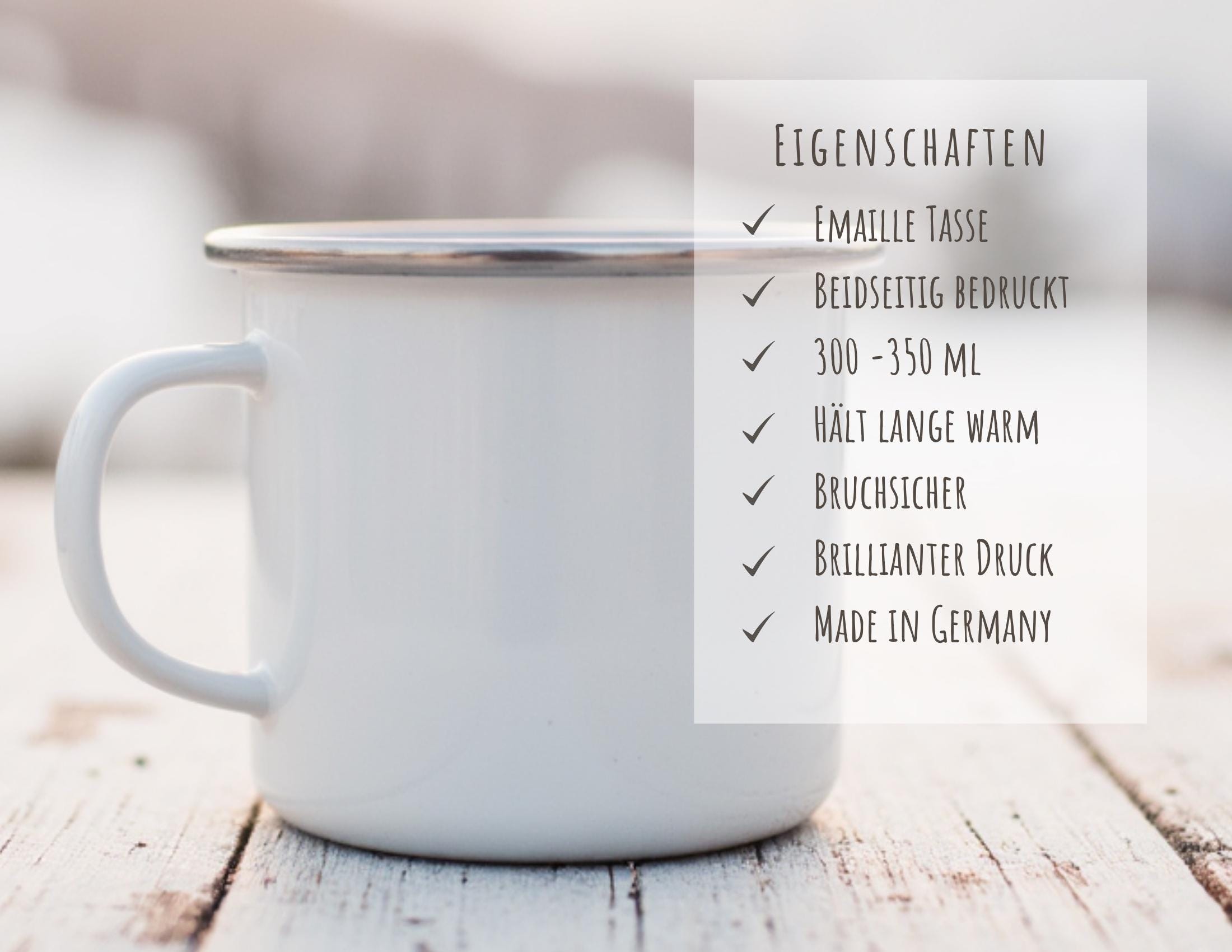 Emaille Tasse | Vintage Weihnachtsmotiv | Milk & Cookie Co.