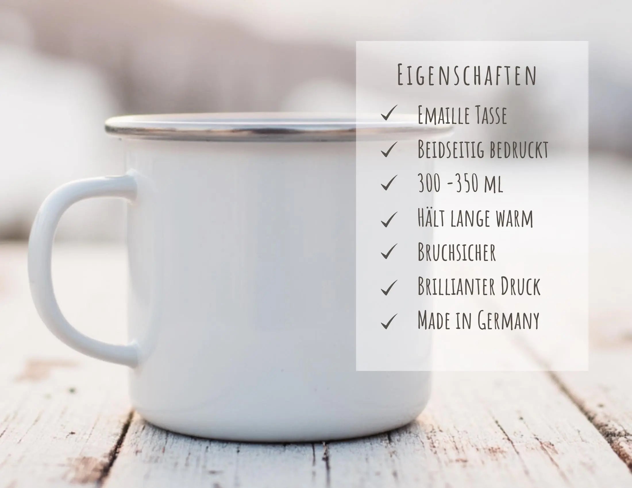 Emaille Tasse | Vintage Weihnachtsmotiv | Milk & Cookie Co.