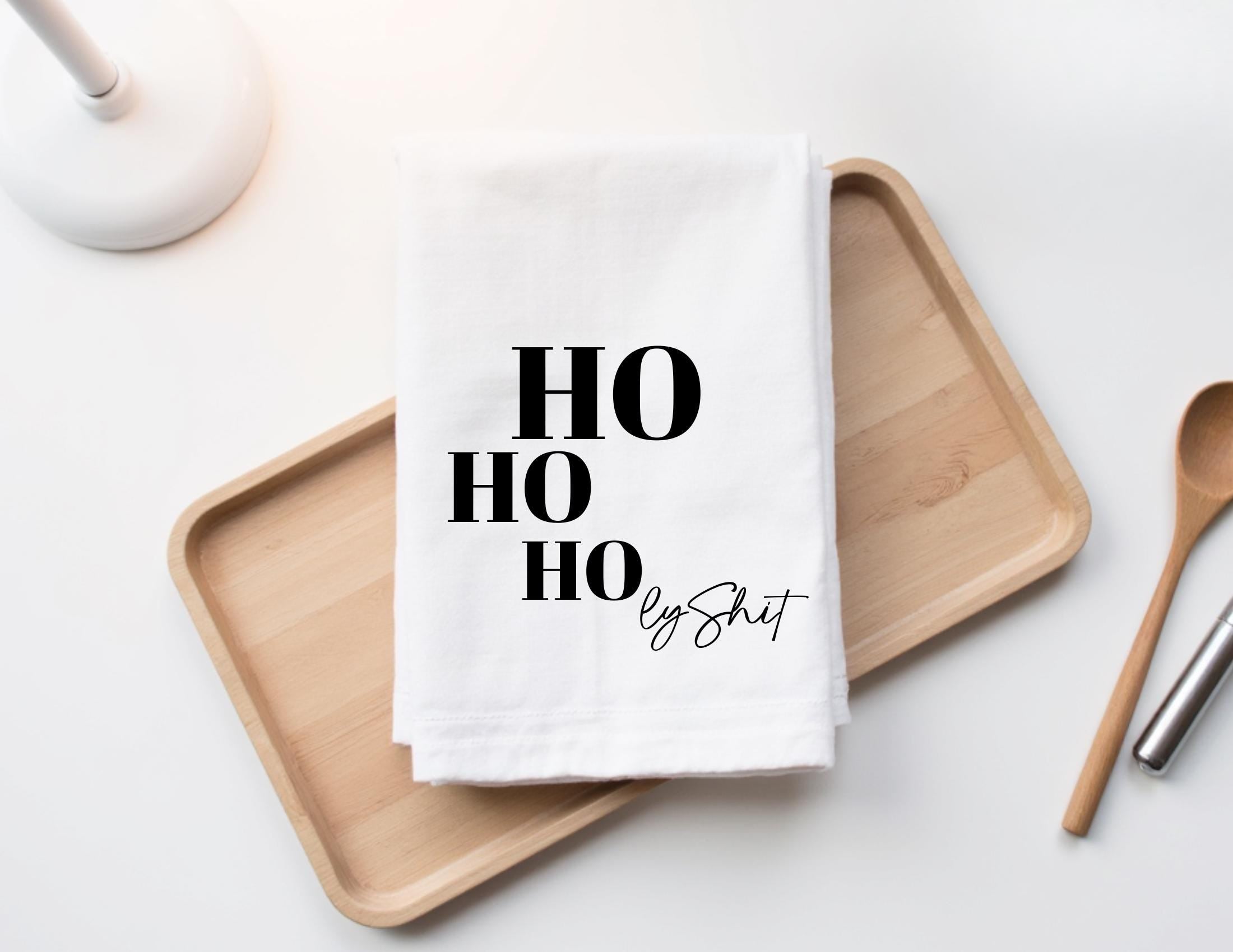 Geschirrtuch | Ho Ho Ho-ly shit | in schwarz oder in weiß