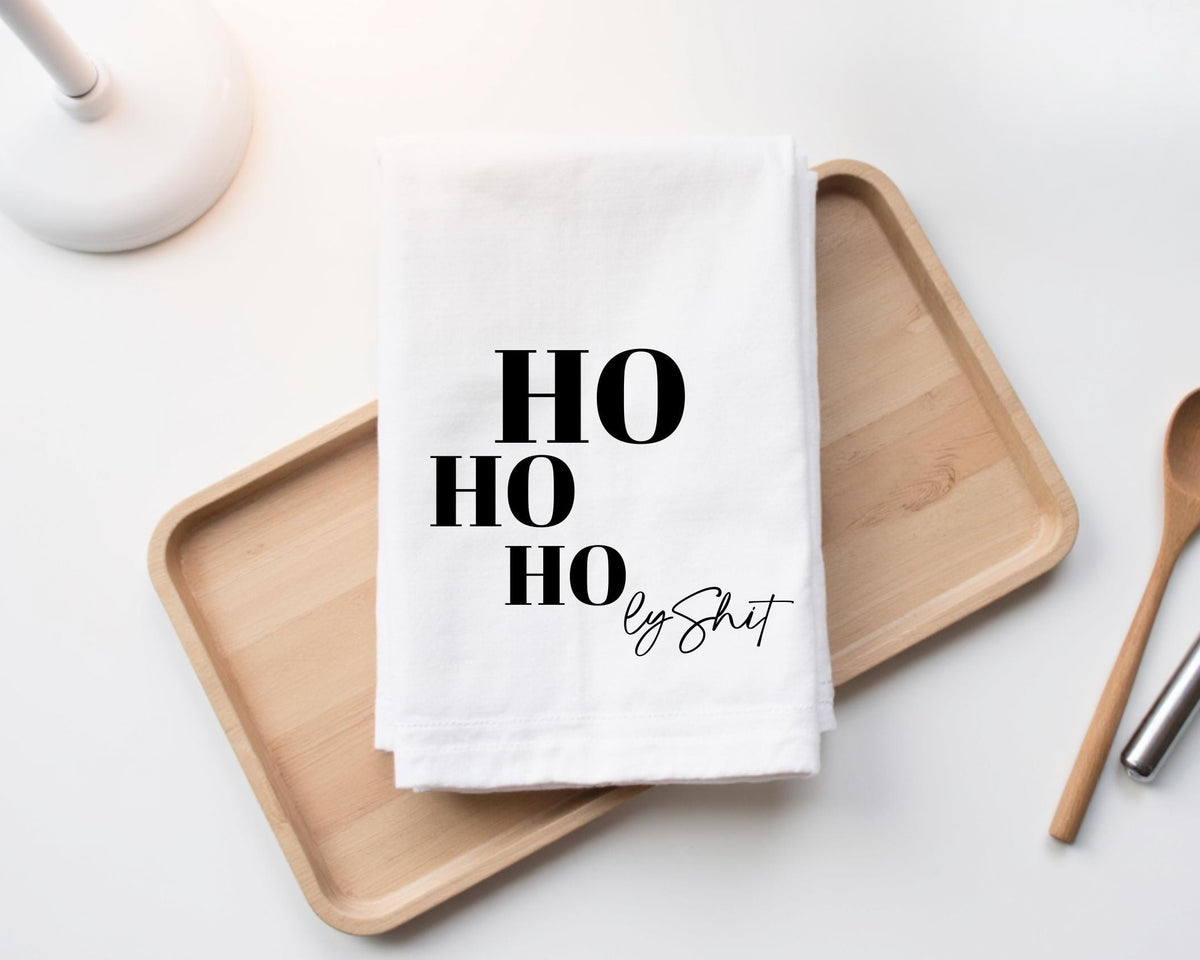 Geschirrtuch | Ho Ho Ho-ly shit | in schwarz oder in weiß