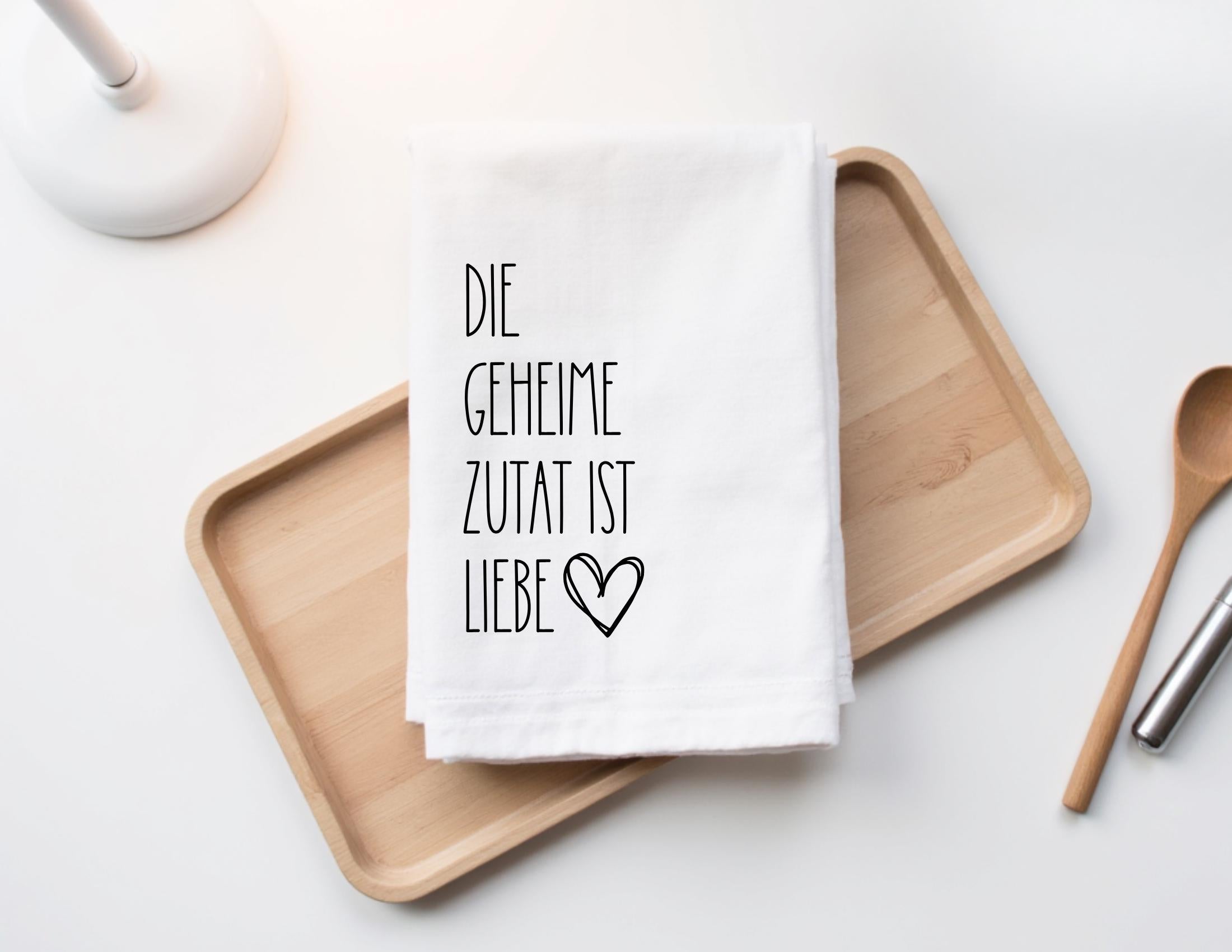 Lustiges Geschirrtuch mit Spruch – witziges Küchentuch als Geschenk für Mama, Freundin oder Hobbykoch