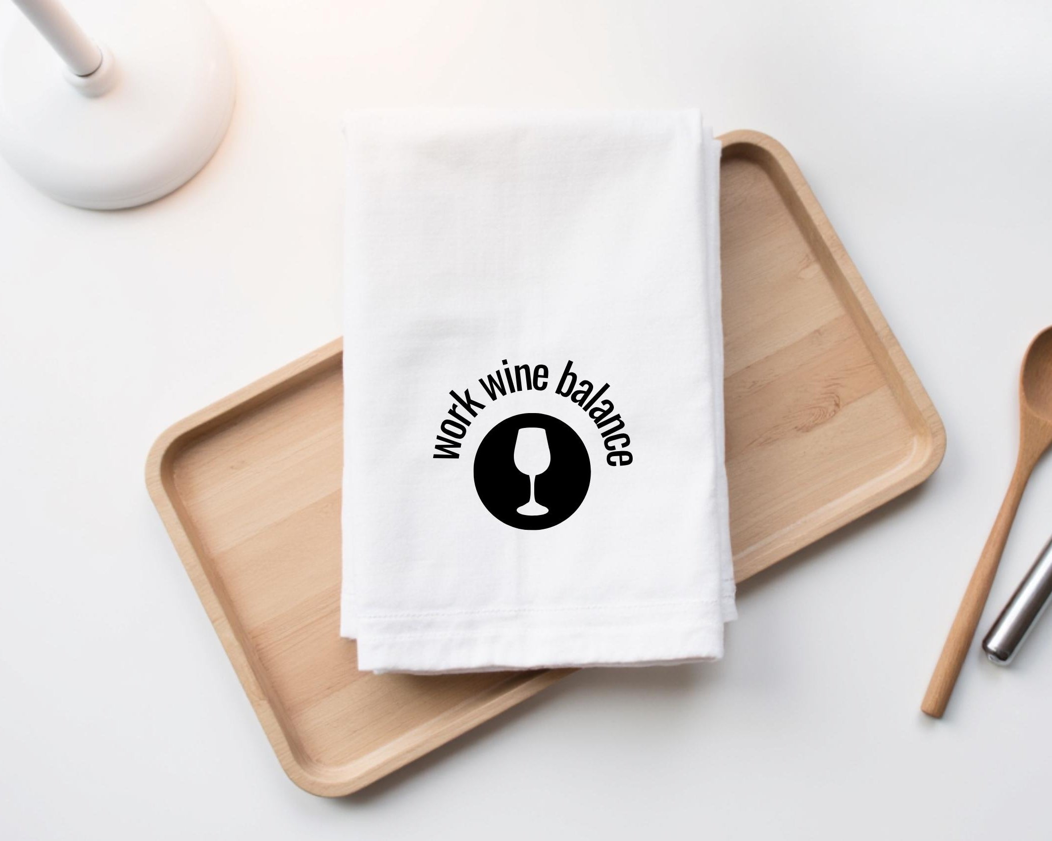 Geschirrtuch | Work Wine Balance | lustiger Spruch