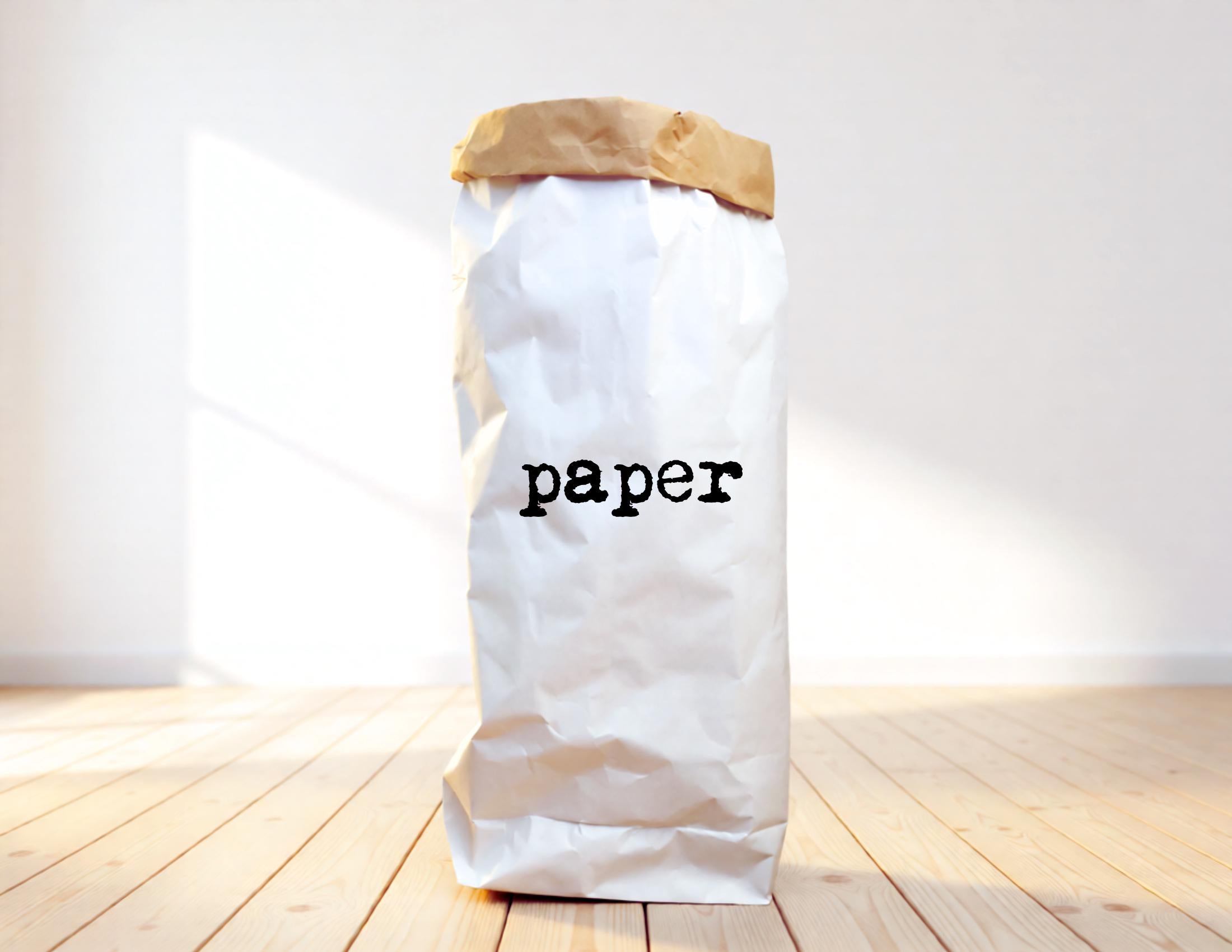 XXL Papiersack aus Kraftpapier | Aufbewahrung Papier | Utensilo | Beschriftung in neon pink schwarz oder grau | Tüte Sack Beutel