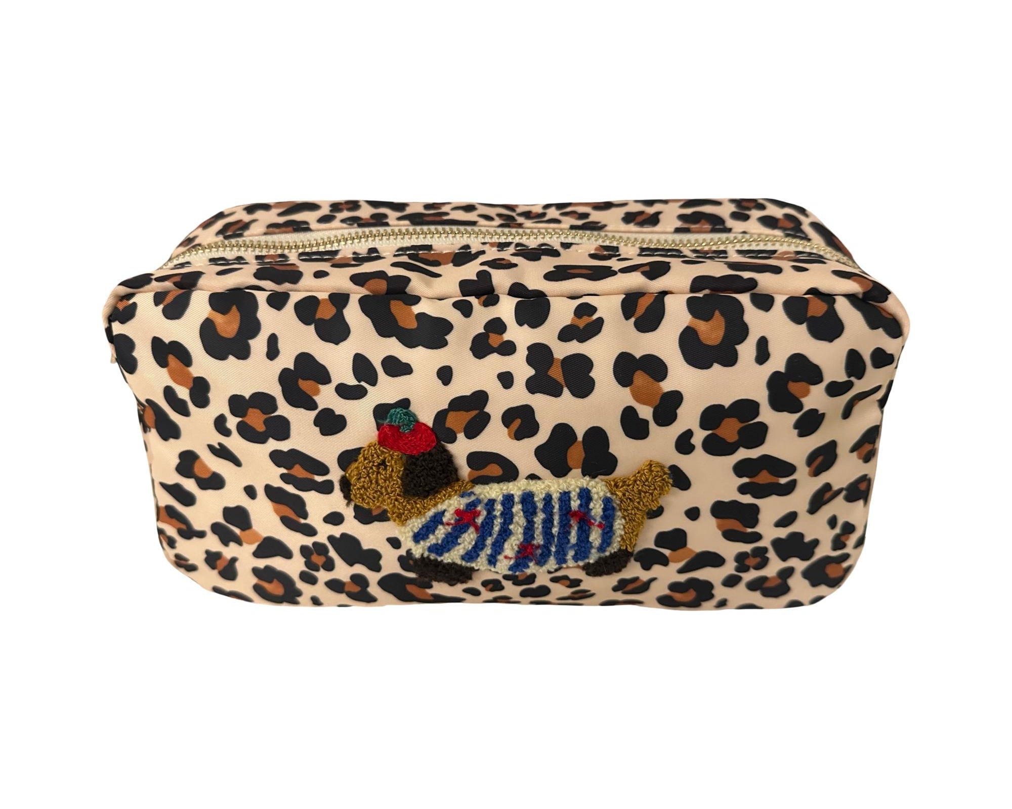 Dackel Kosmetiktaschen | Schminktasche mit Dackelmotiv | Dackel Patch | Geschenk Dackelliebhaber