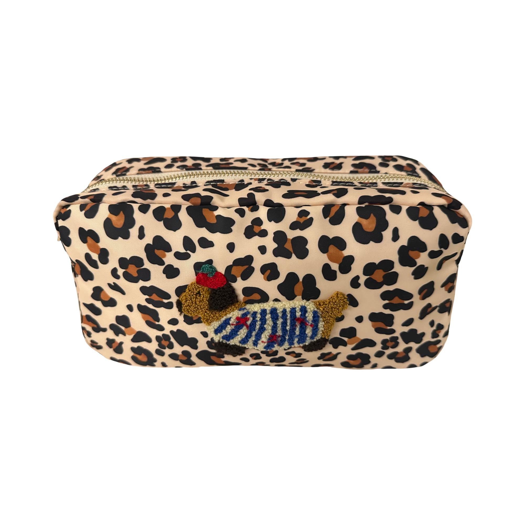 Dackel Kosmetiktaschen | Schminktasche mit Dackelmotiv | Dackel Patch | Geschenk Dackelliebhaber