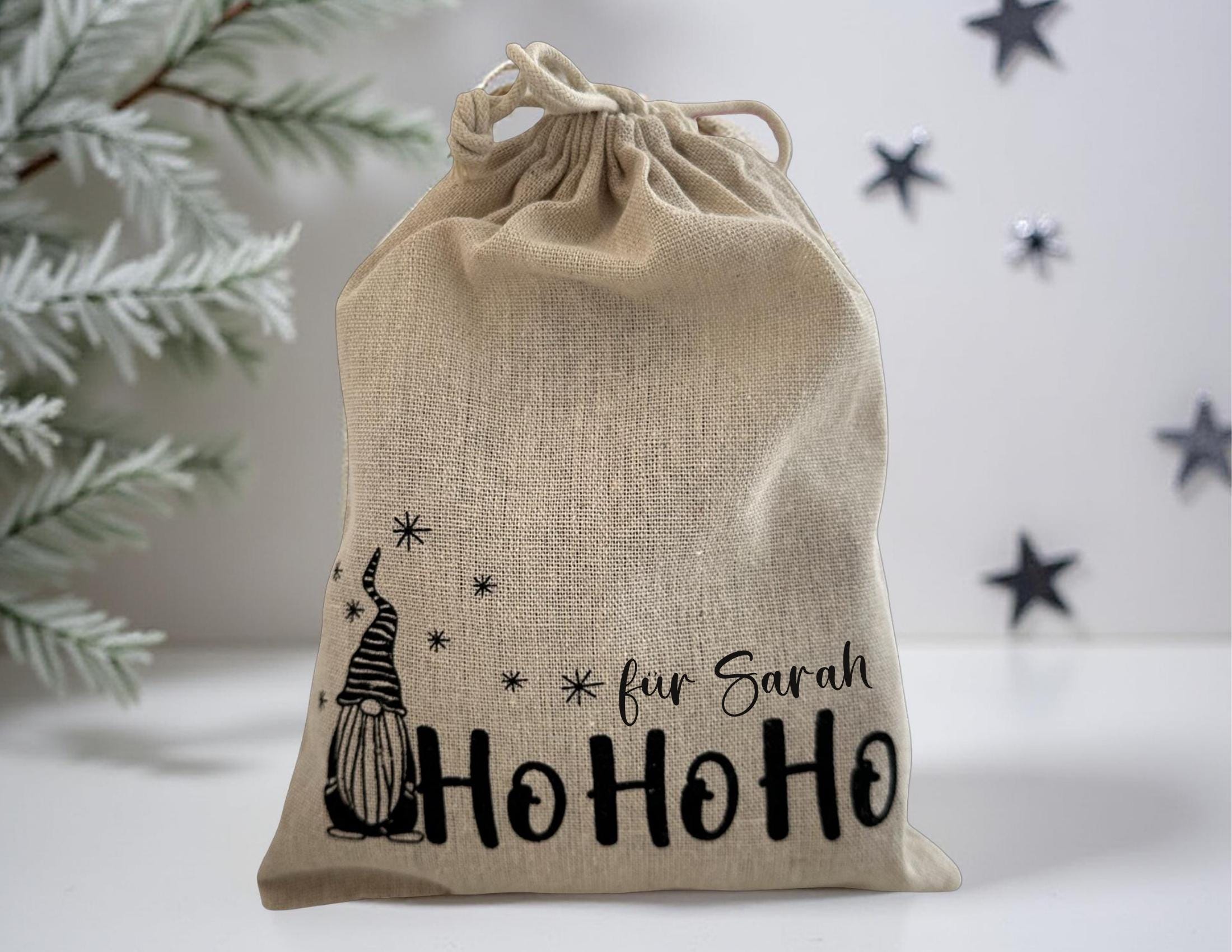 Nikolaus Säckchen personalisiert | Nikolaus | Weihnachten | Jute Säckchen als Geschenkverpackung mit Namen