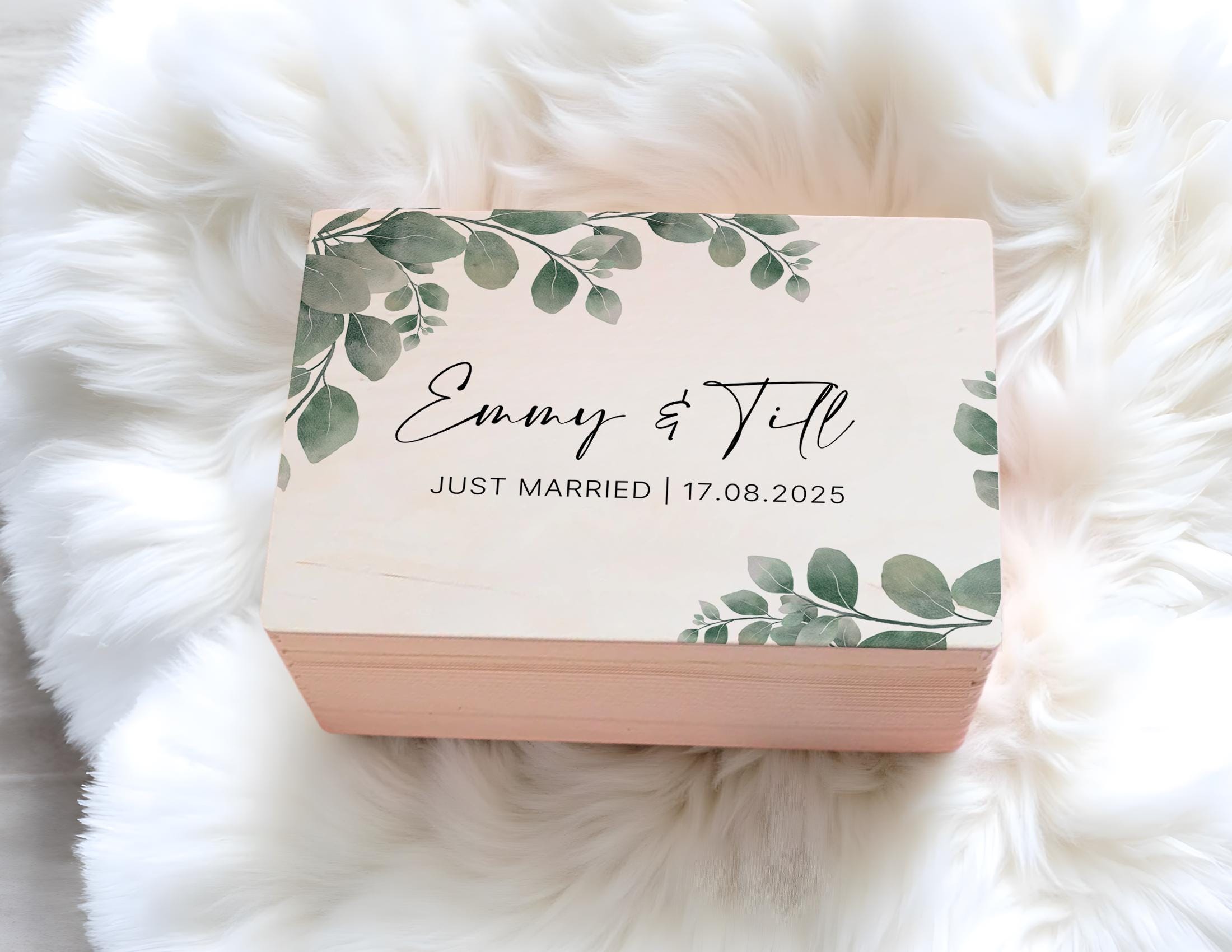 Erinnerungsbox Hochzeit | personalisiert | Brautpaar Namen Datum | Erinnerungen sammeln | Hochzeitsgeschenk | Geschenkidee für Geld schenken