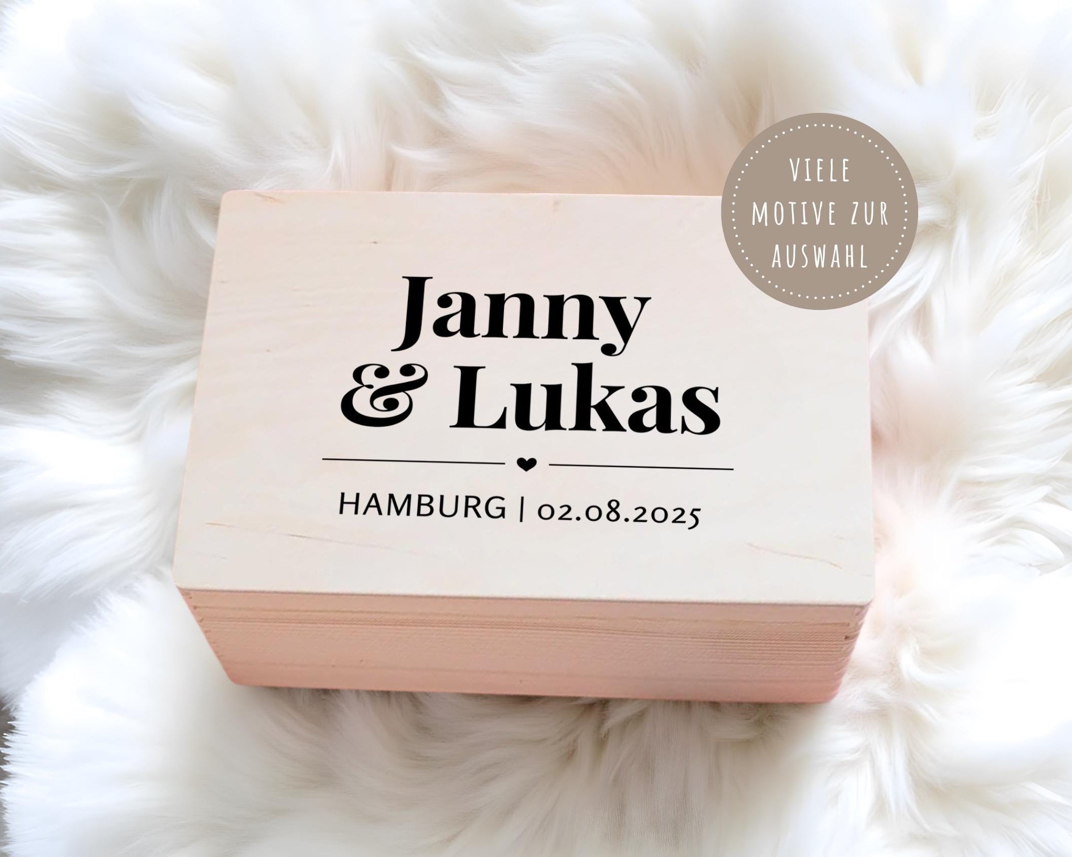 Erinnerungsbox Hochzeit | personalisiert | Brautpaar Namen Datum | Erinnerungen sammeln | Hochzeitsgeschenk | Geschenkidee für Geld schenken