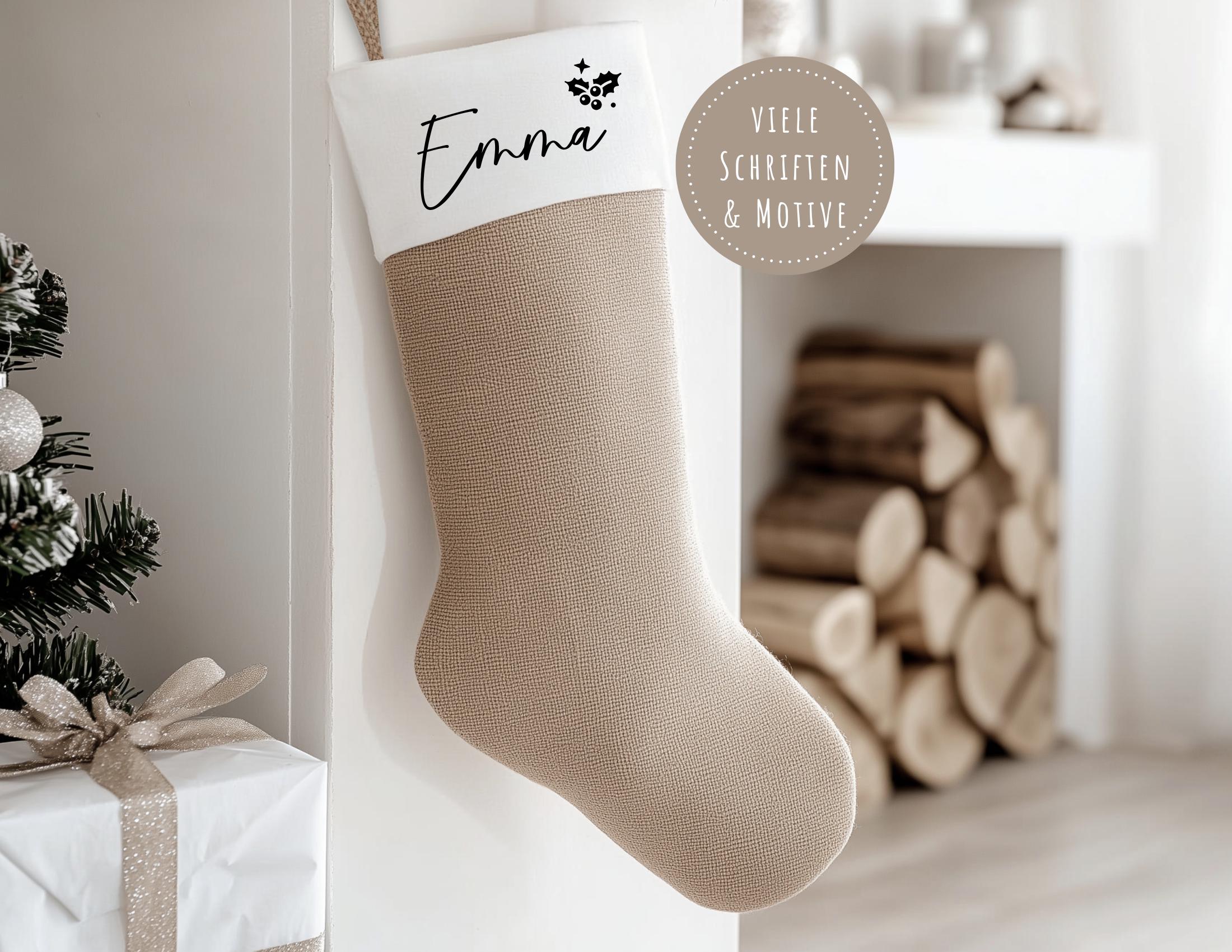 Nikolausstiefel personalisiert | Nikolaus | Weihnachtsstrumpf mit Namen