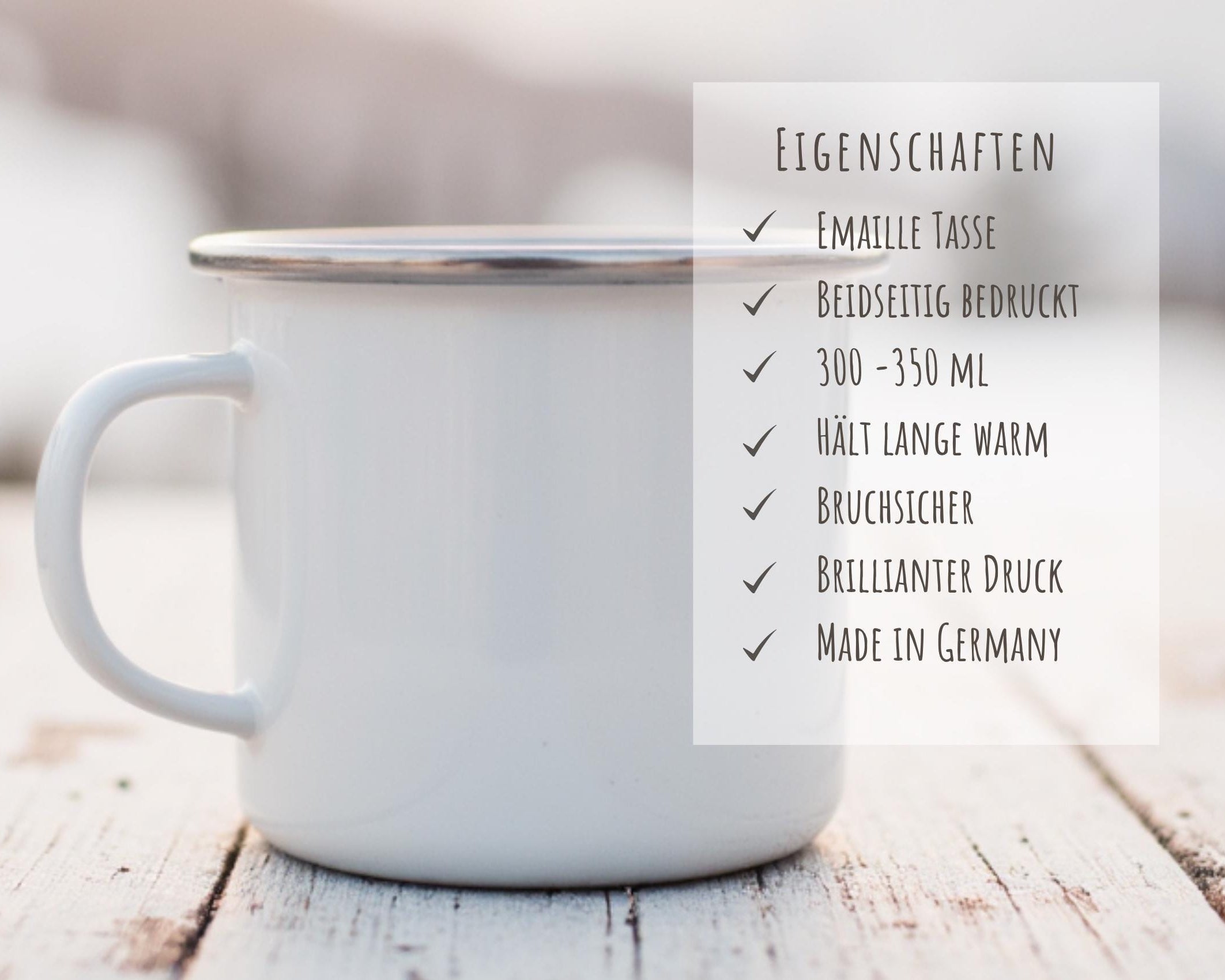 Personalisierte Emaille Tasse Boot – mit Bootsnamen, Hafen & Skipper | Geschenk Bootsbesitzer | Ahoi Skipper | maritime Tasse individuell