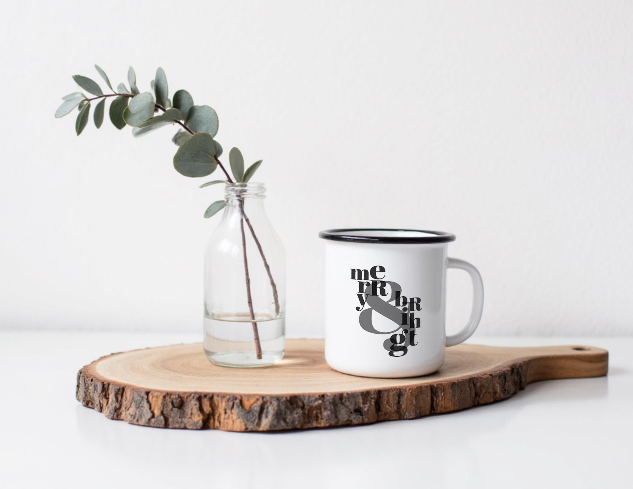 Emaille Tasse | Vintage Weihnachtsmotiv | Milk & Cookie Co.