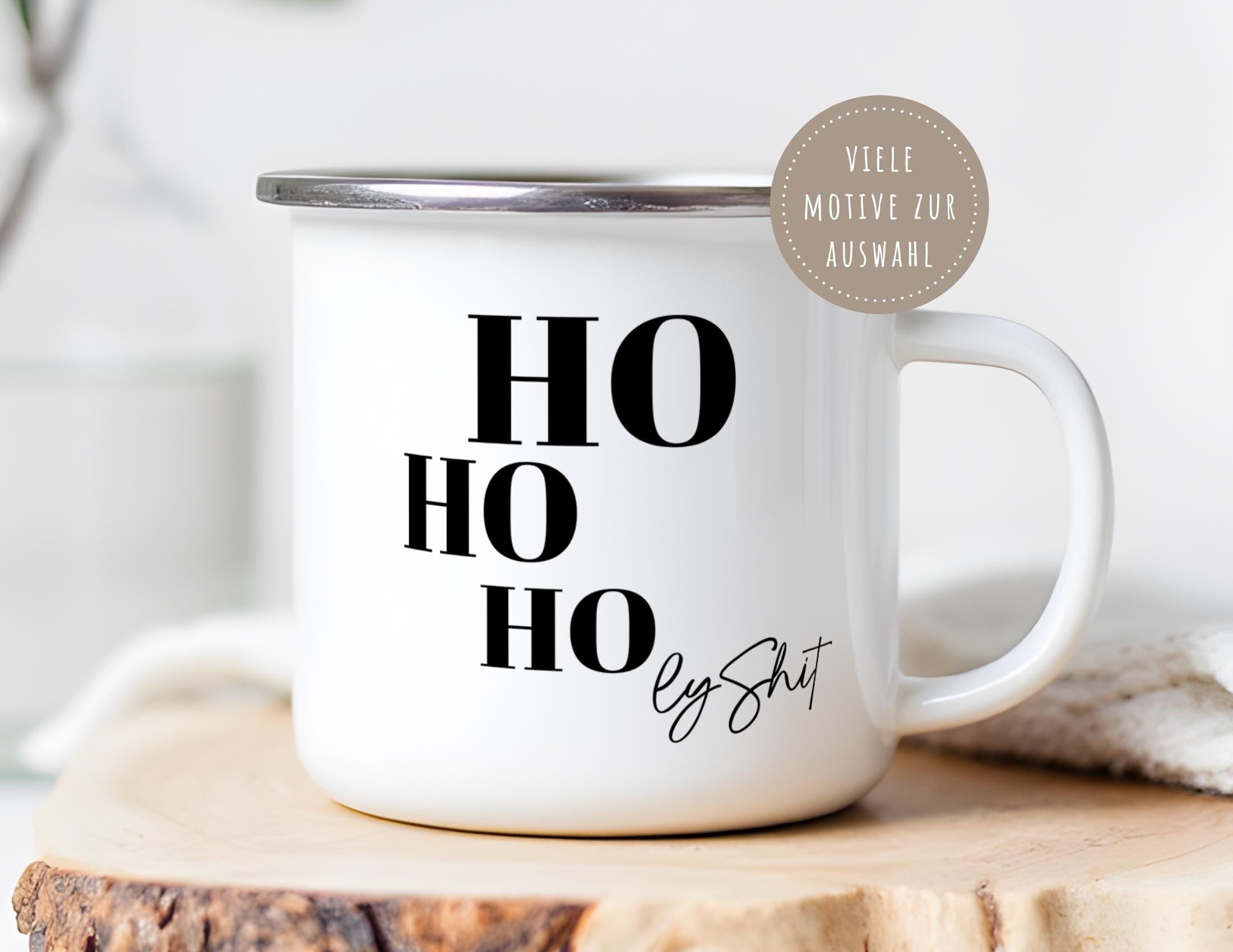 Emaille Tasse | Vintage Weihnachtsmotiv | North Pole