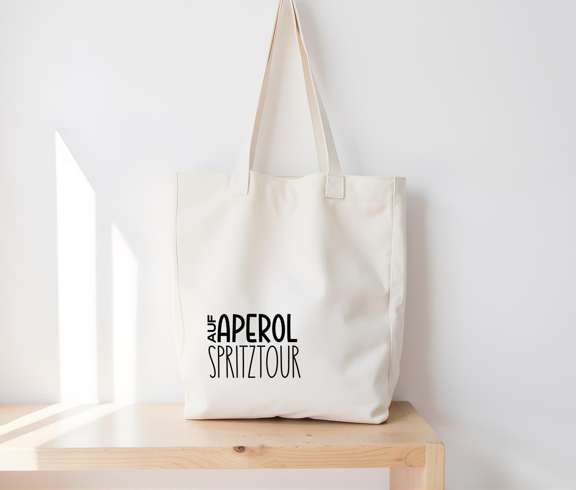 Jutebeutel | lustiger Spruch | witzige Stofftasche | Aperol Spriztour