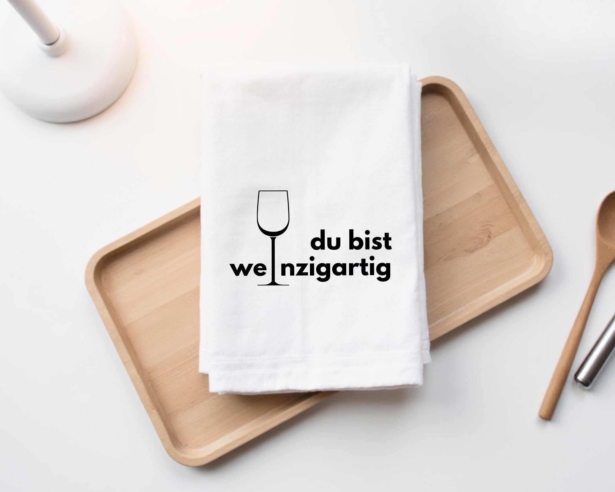 Geschirrtuch | Du bist weinzigartig | lustiger Spruch | in schwarz oder weiß | Wein Mitbringsel