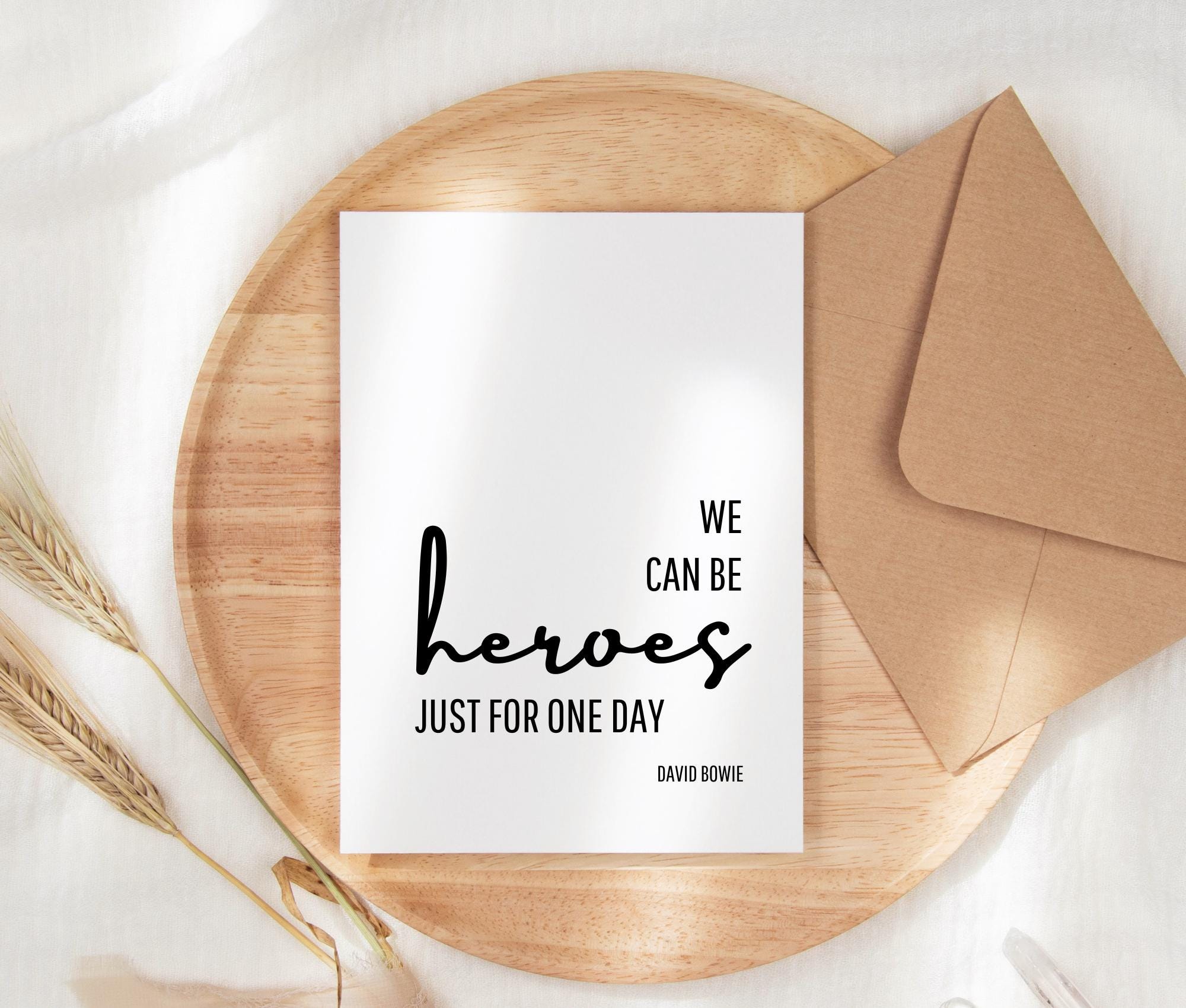 Karte Heroes | David Bowie | Kraftpapierumschlag