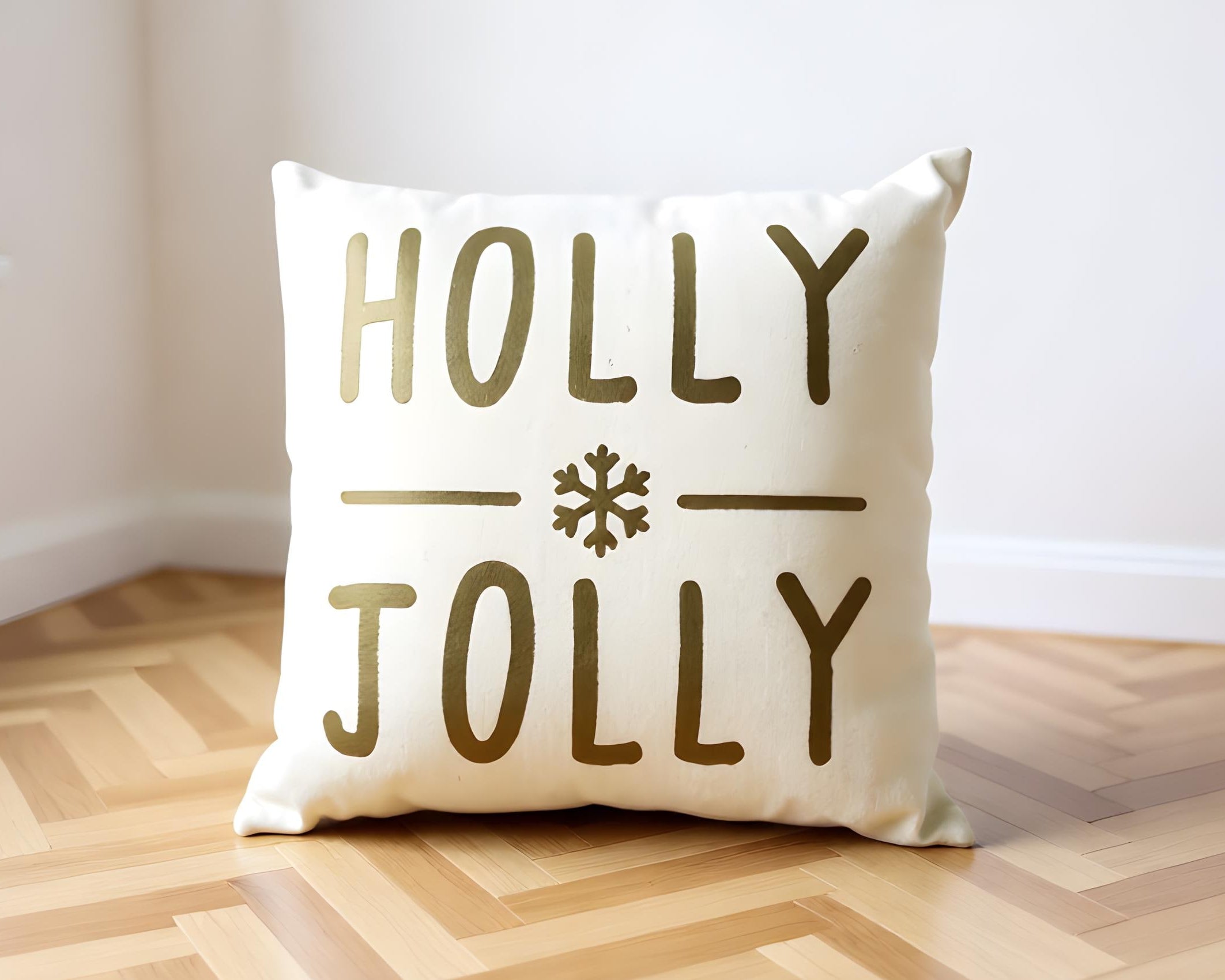 Kissen | Weihnachten | creme gold